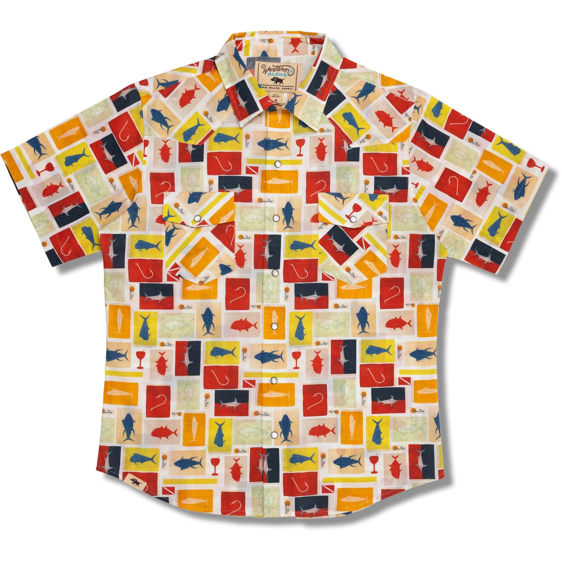 Sun Dot Fish Flag Shirt