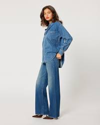 Classic Denim Shirt Worn- Vintage Blue