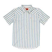 SERAPE PEARL SNAP SHORT SLEEVE- TEAL