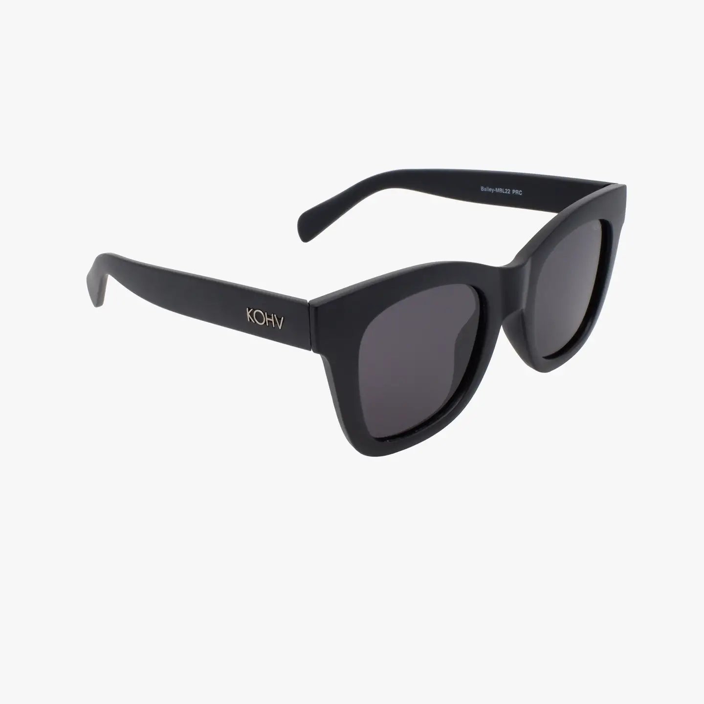 Bailey Gloss Black Polarized Oversized Square Sunglasses