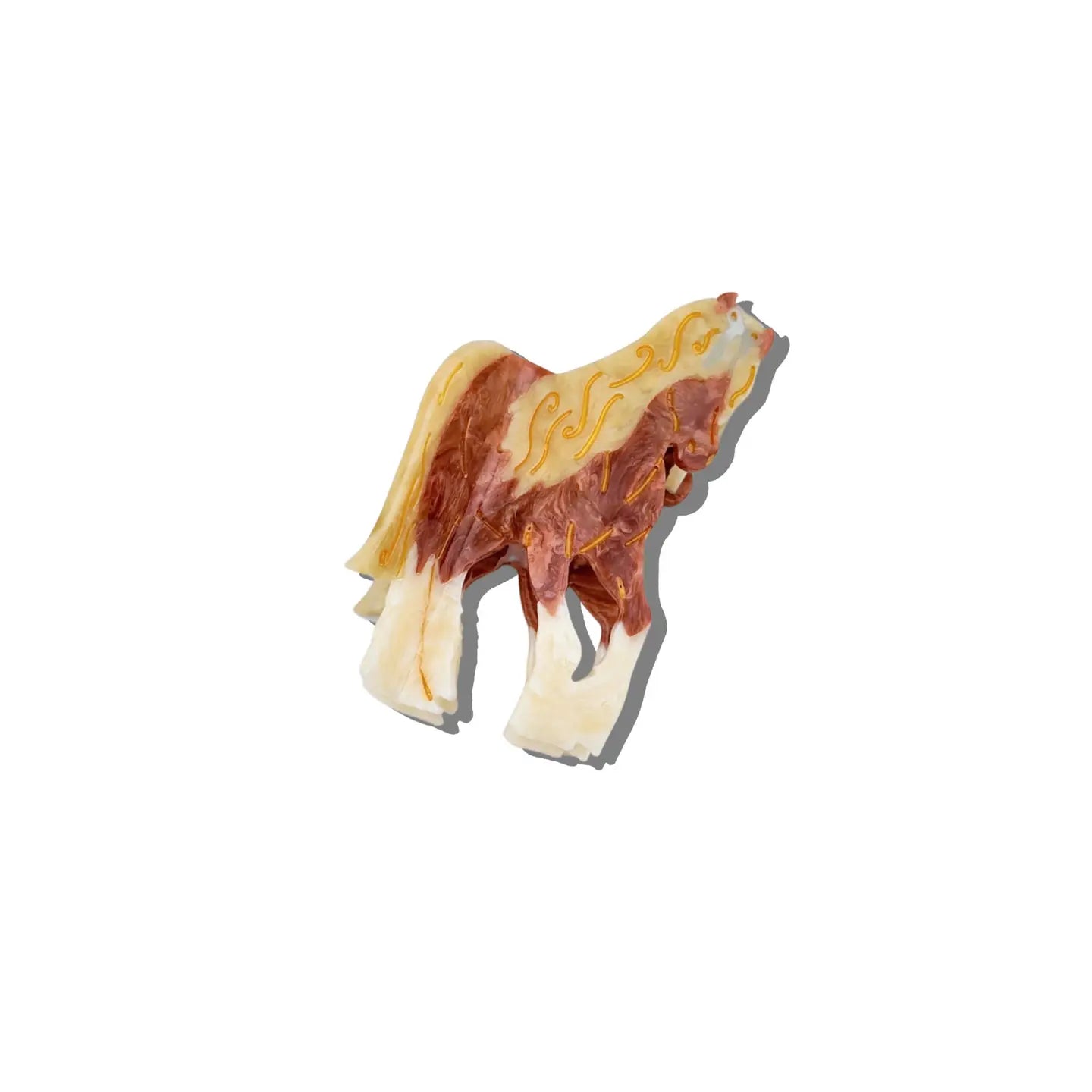Hand-Painted Horse Claw Hair Clip | Eco-Friendly