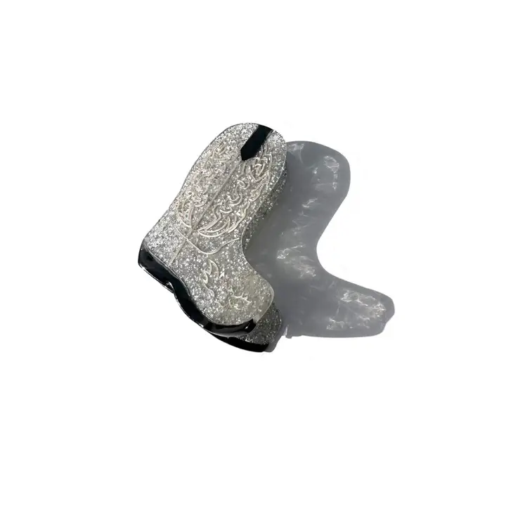 Hand-painted Cowboy Boot Claw Hair Clip | Eco-Friendly