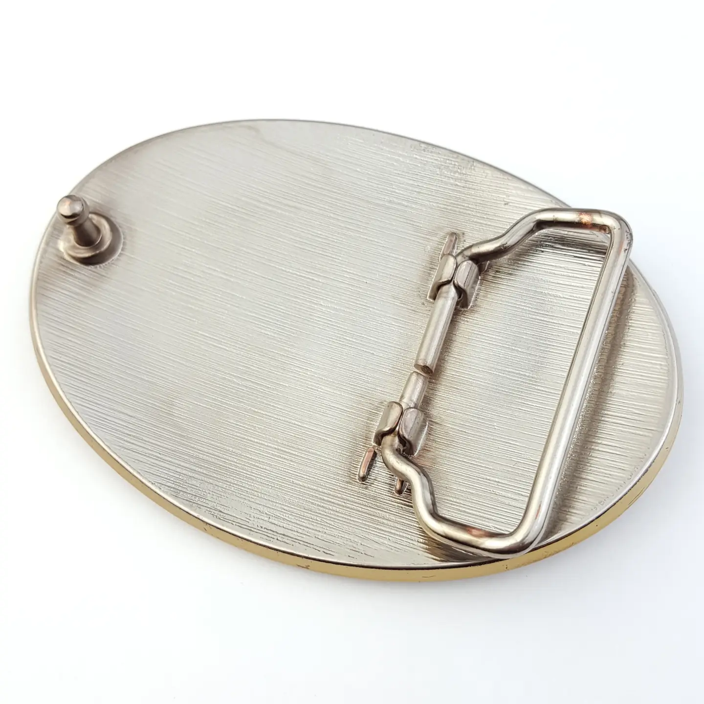 Western Oval Buckle with Cactus Design