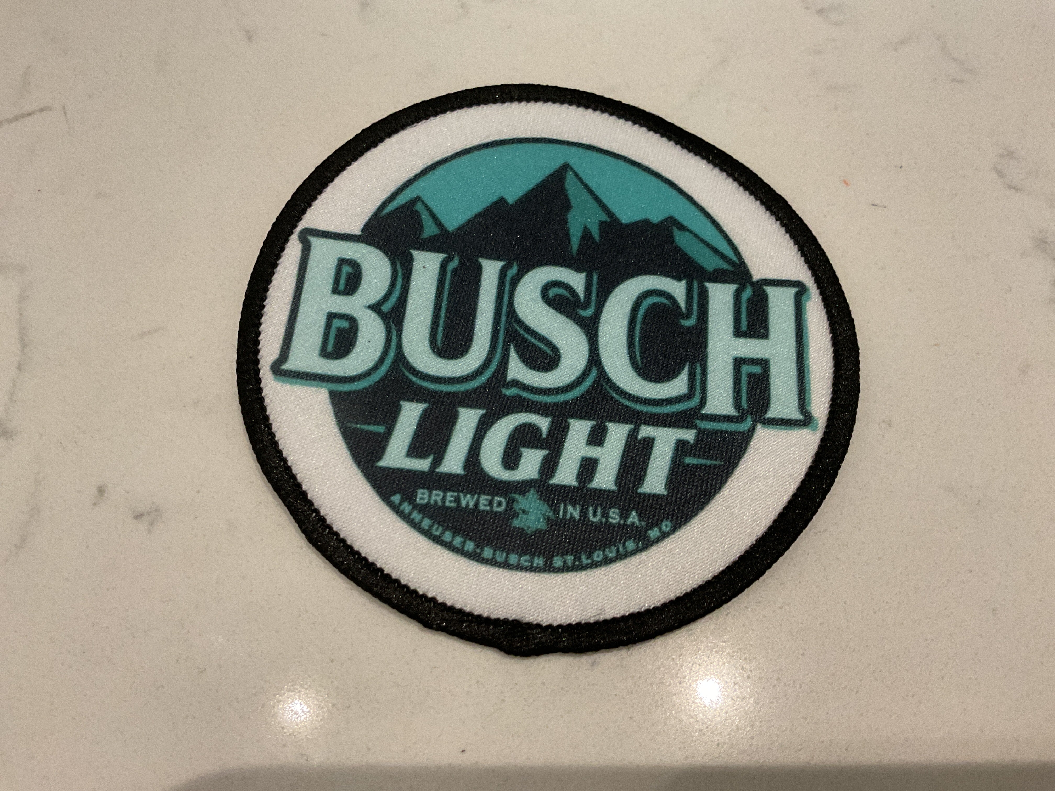 Blue Busch light patch