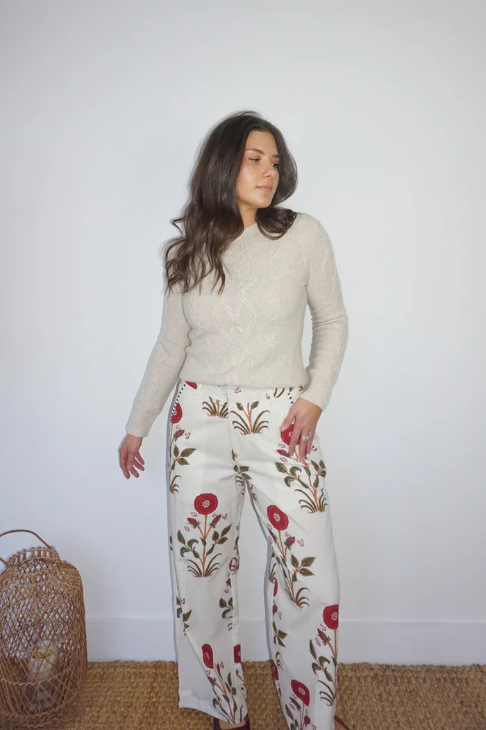 EDISON PANT IN REDCAL