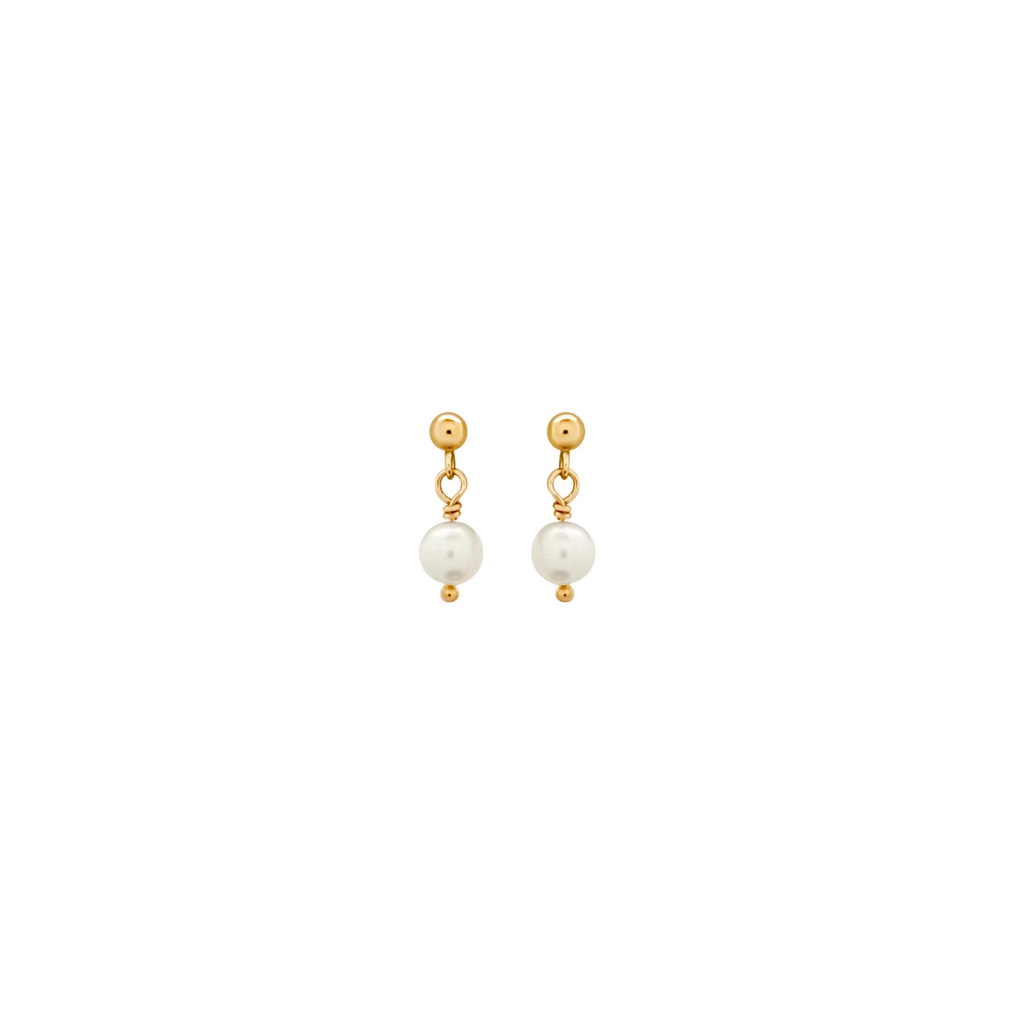 Simp Earrings - White Pearl