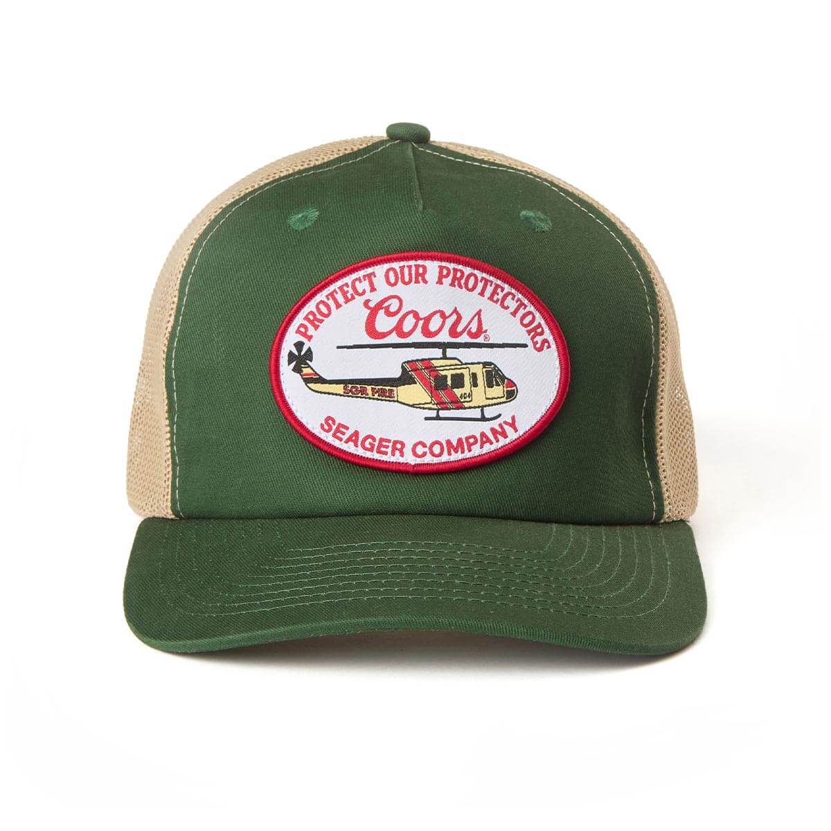 SEAGER X COORS BANQUET HELO TRUCKER SNAPBACK GREEN