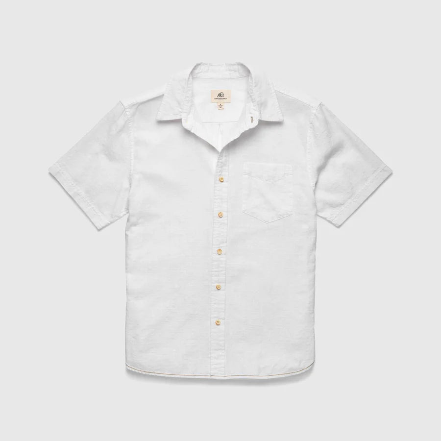 JOEY SLUB ISLAND SHIRT - BRILLIANT WHITE