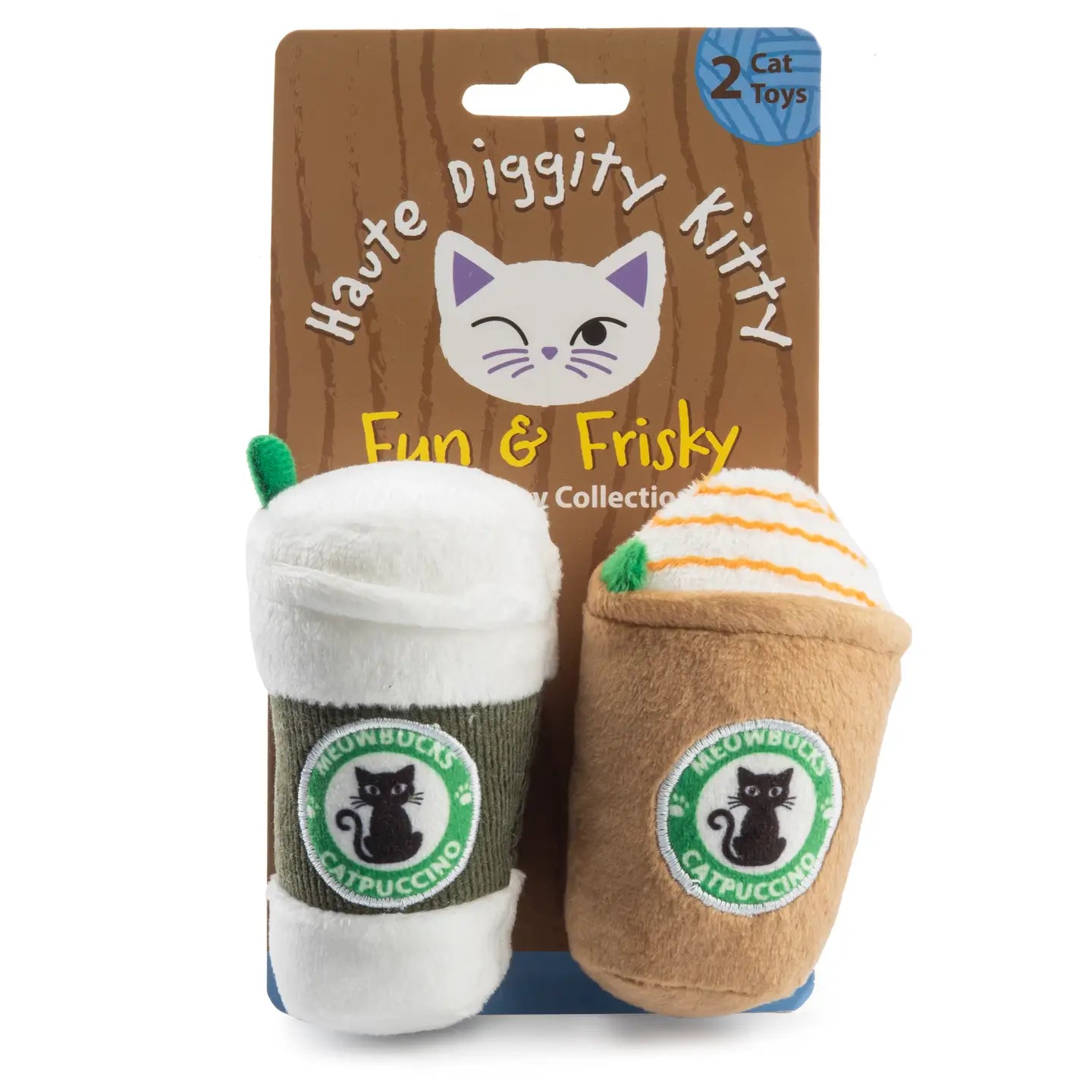 Meowbucks (2 Coffee Cups) Organic Catnip Cat Toys