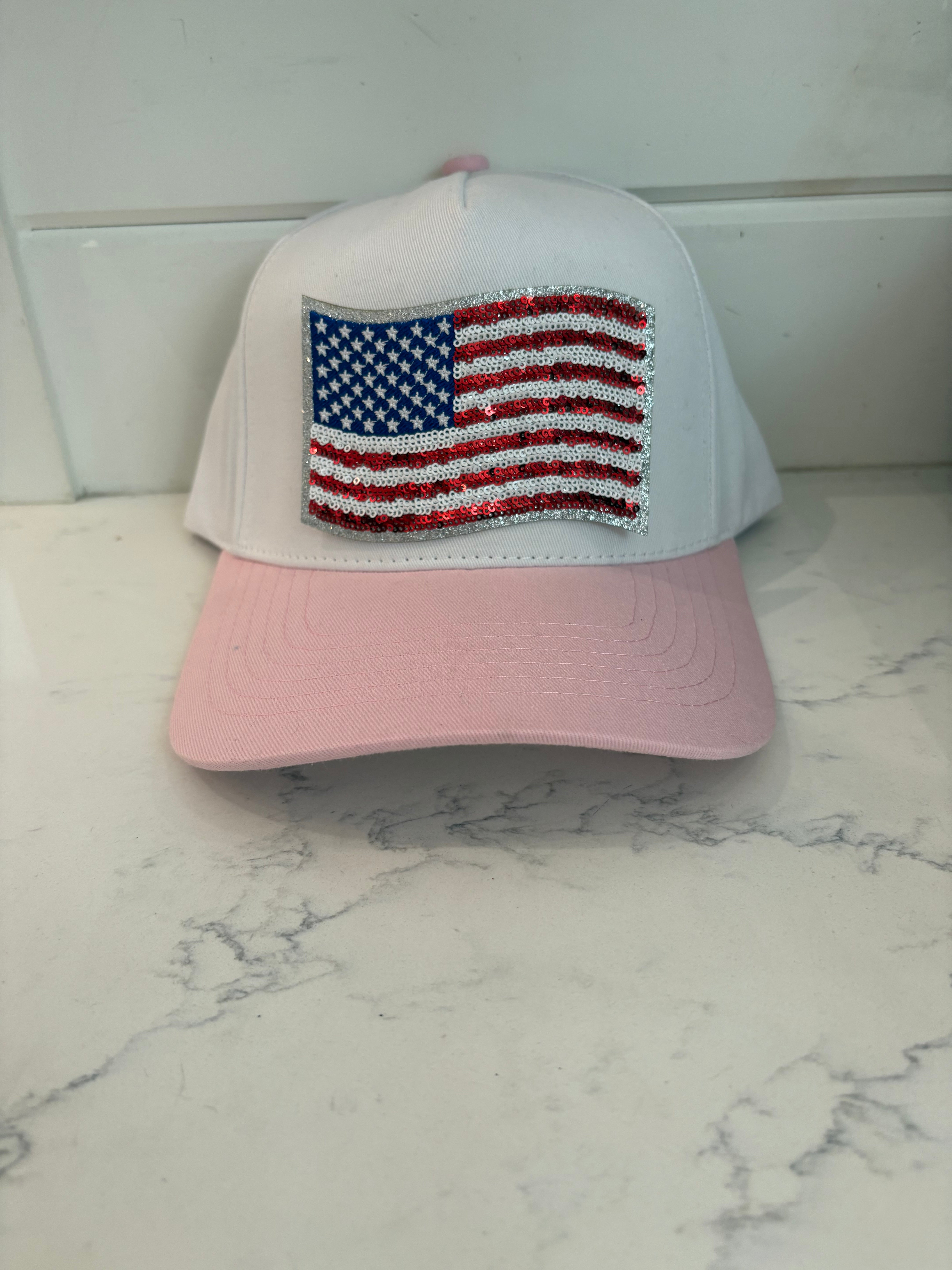 Sequin American Flag Patch