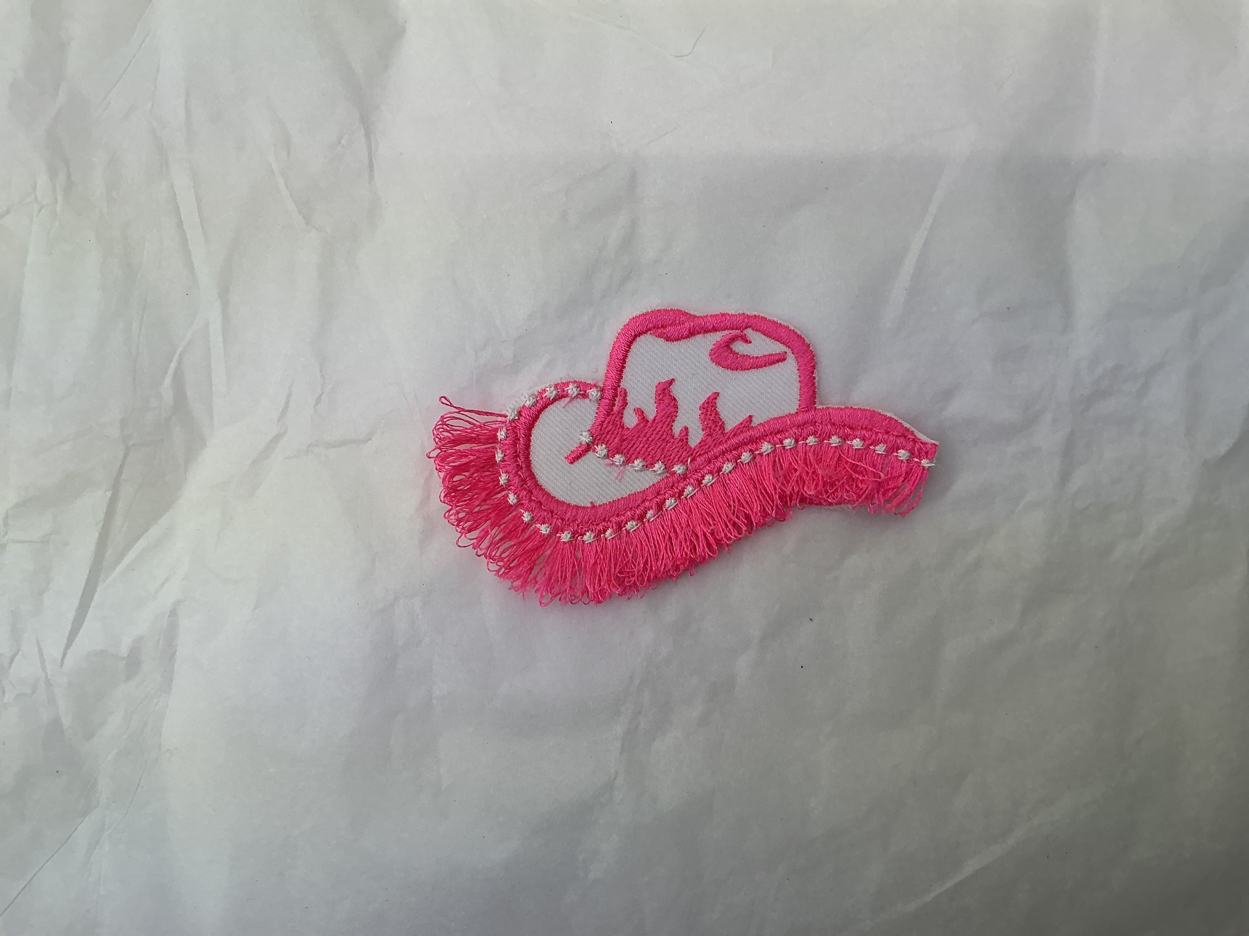 Cowgirl hat fringe patch