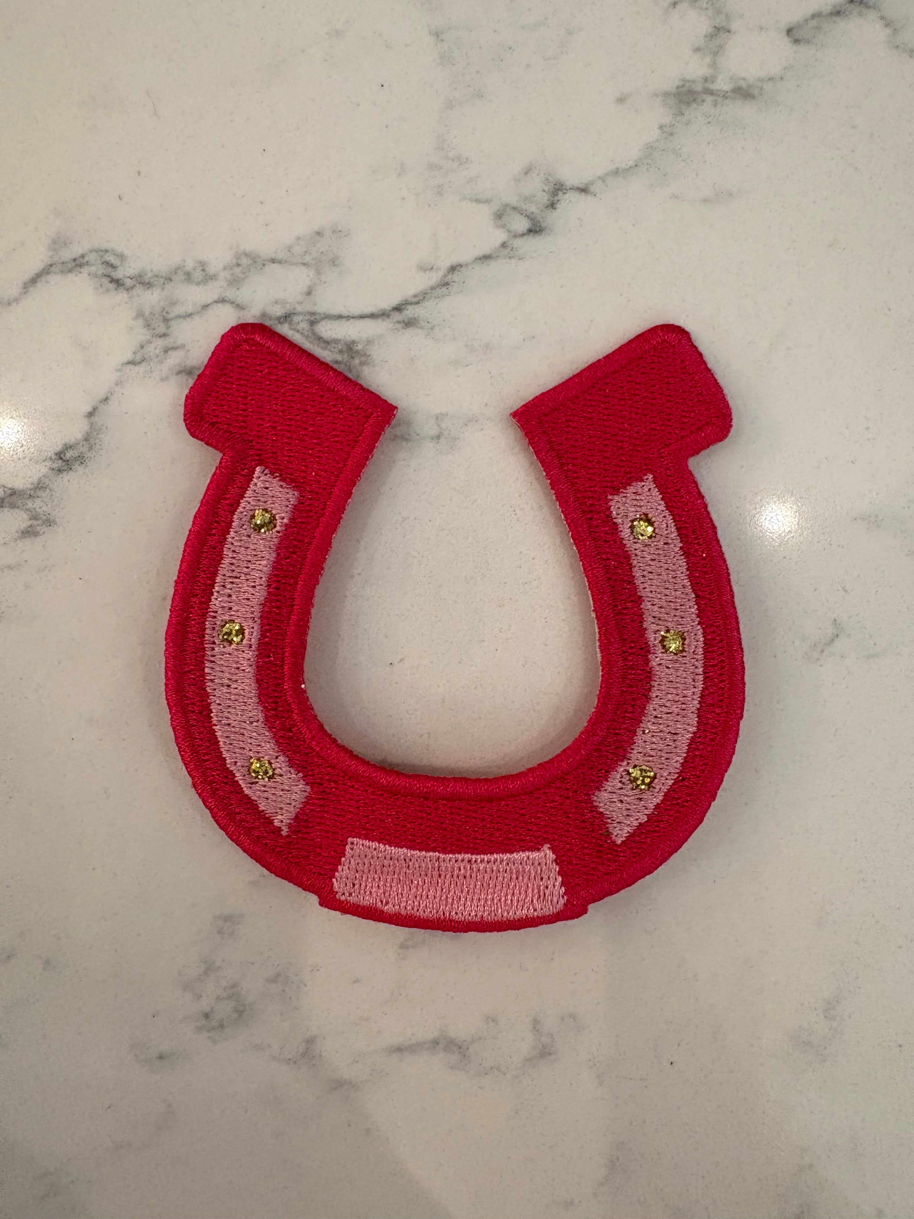 Horse Shoe Pink Patch