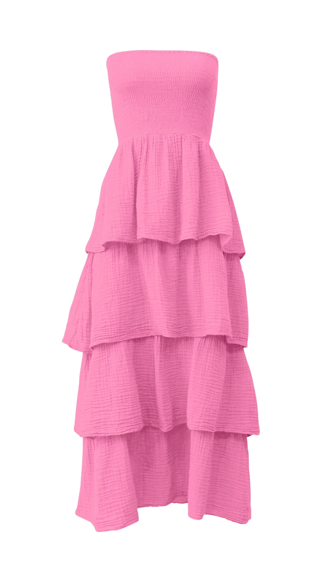 Strapless Tier Maxi Dress Gauze - Elle Woods