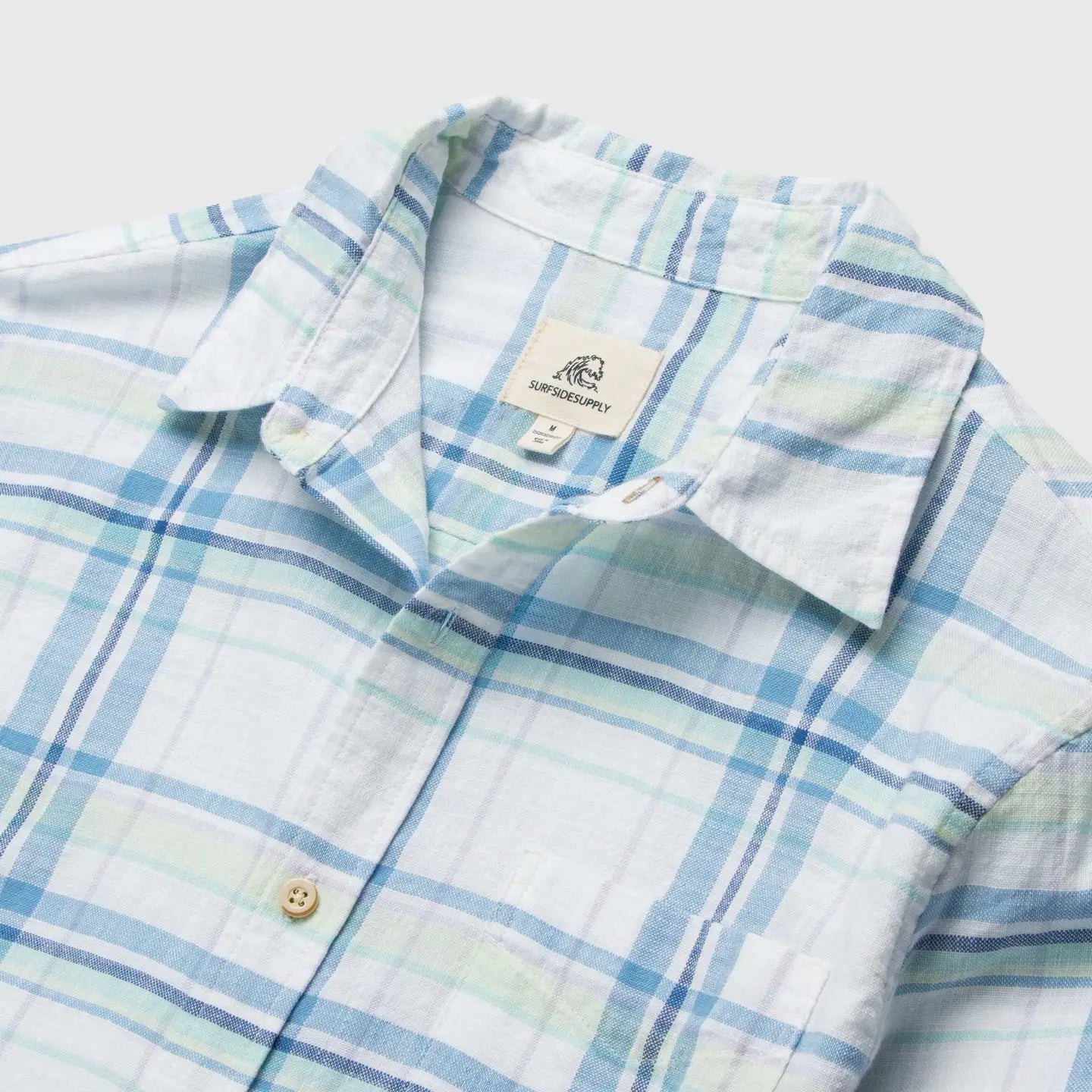 Brian Slub Plaid Shirt - White/ Blue Combo