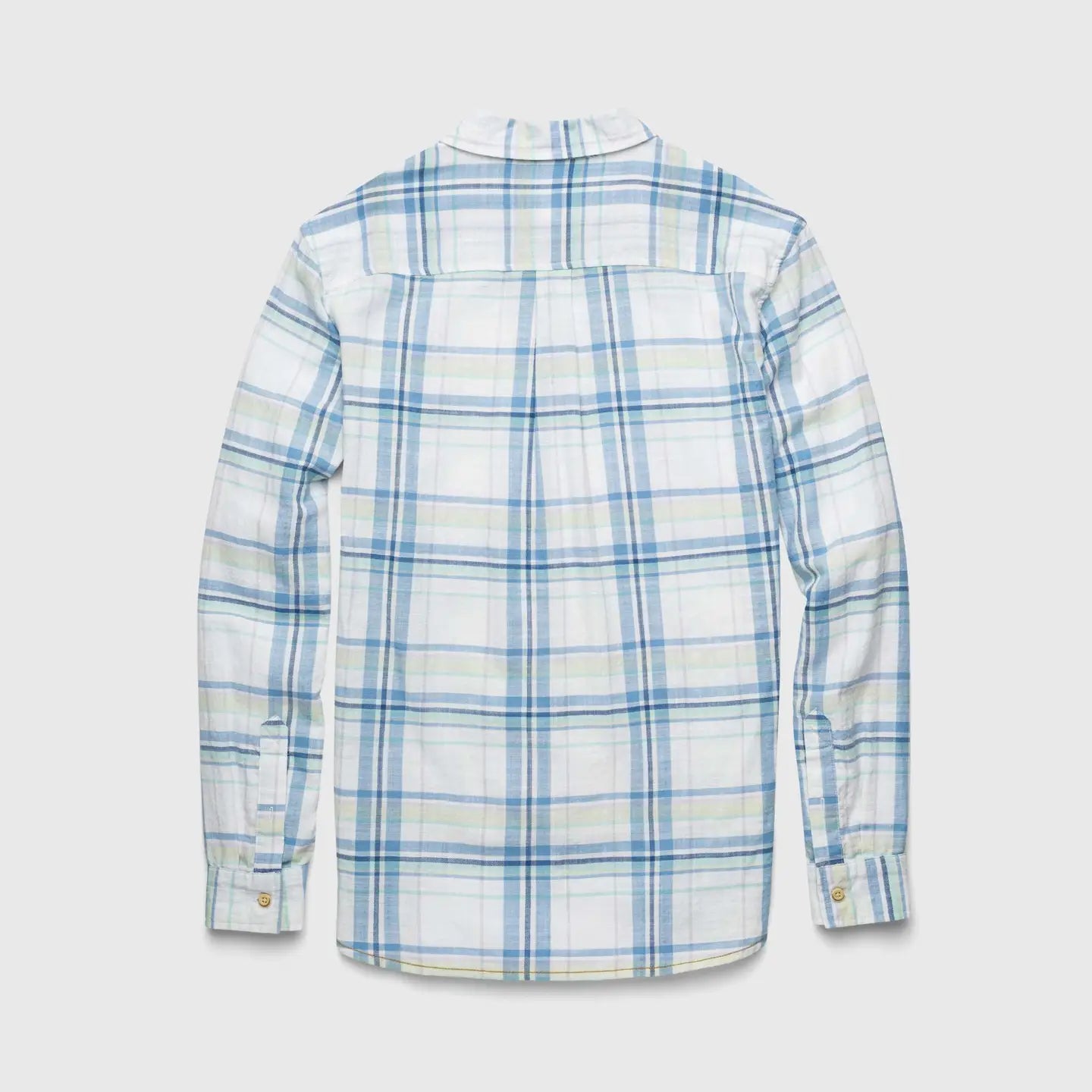 Brian Slub Plaid Shirt - White/ Blue Combo