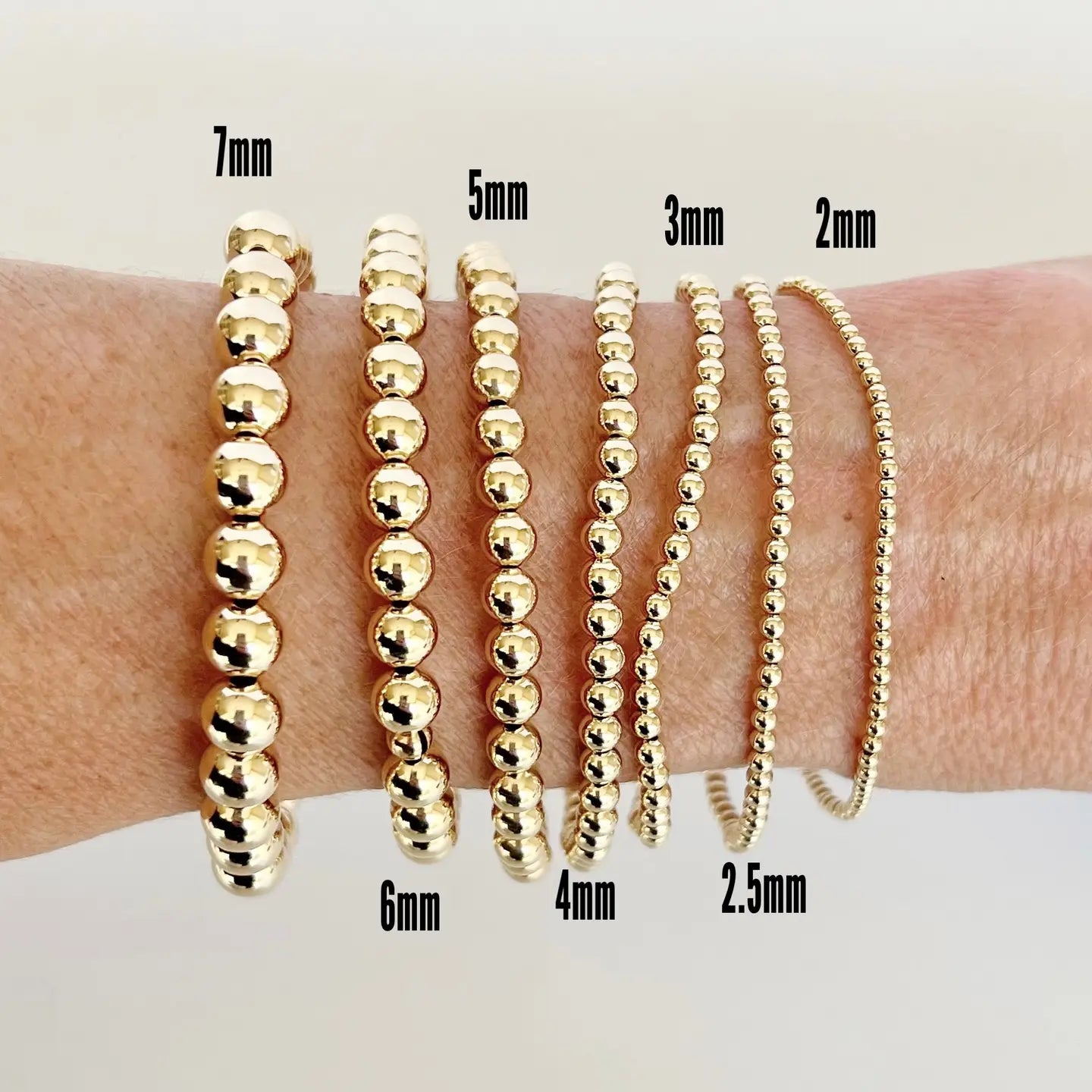 14k Gold Filled Beaded Bracelets