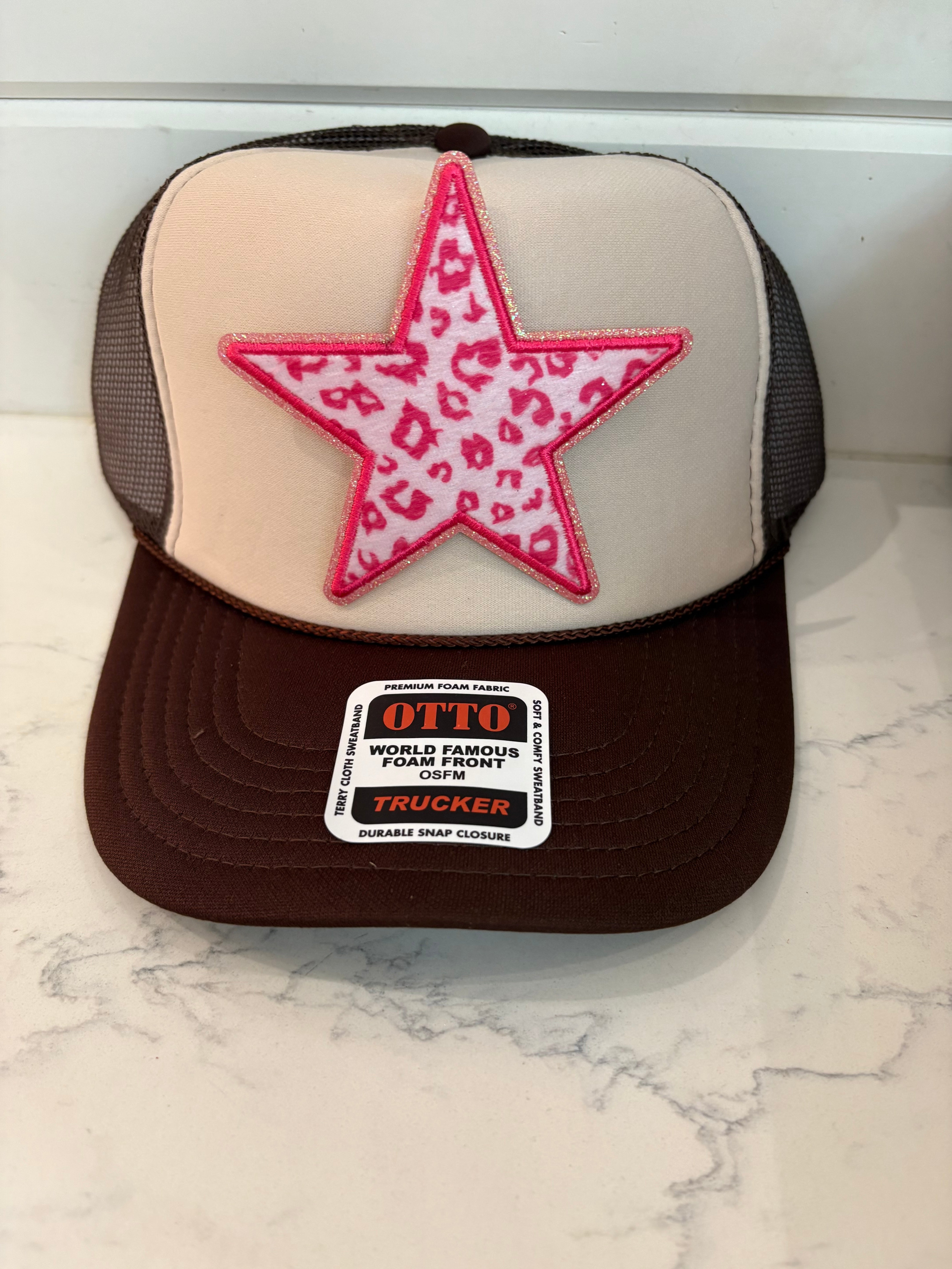 Cheetah Pink Star Patch