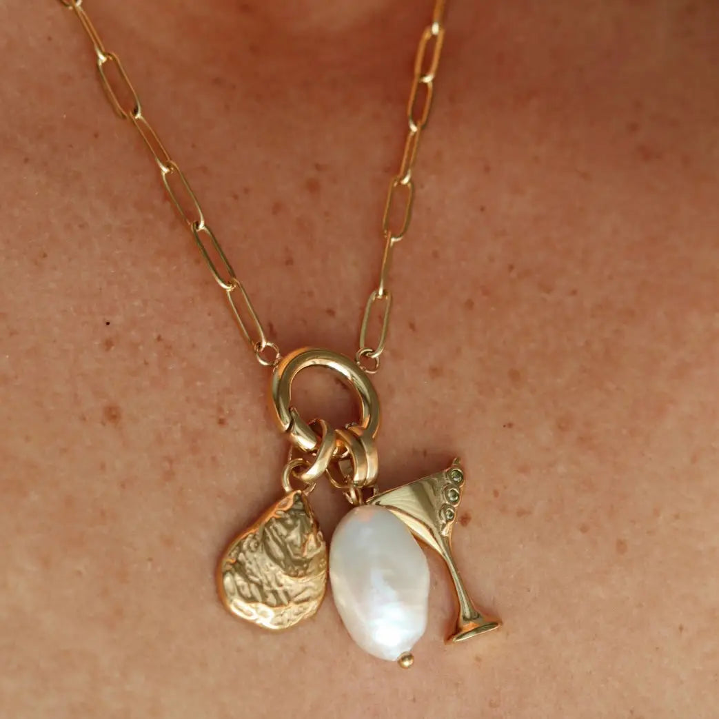 Tini’ Time Paperclip Charm Necklace