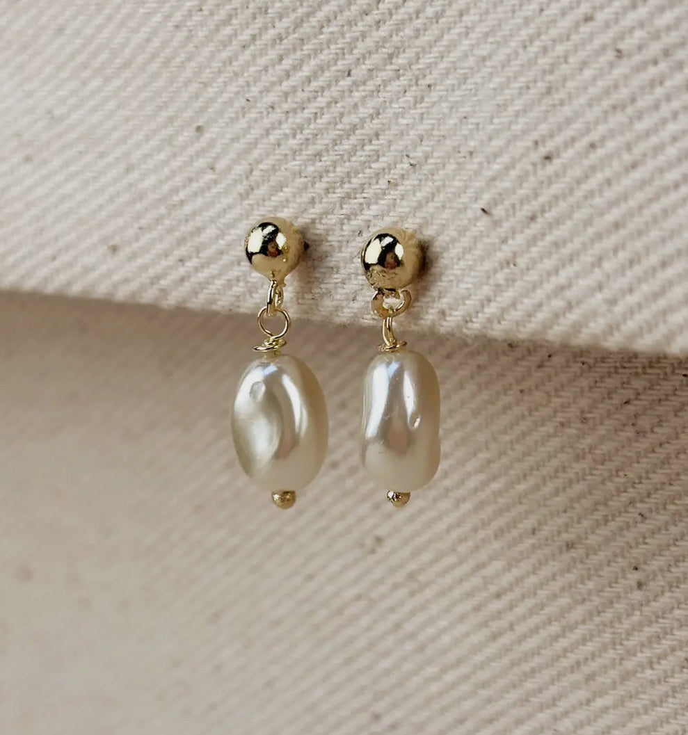 Drop Baroque Pearl Earrings