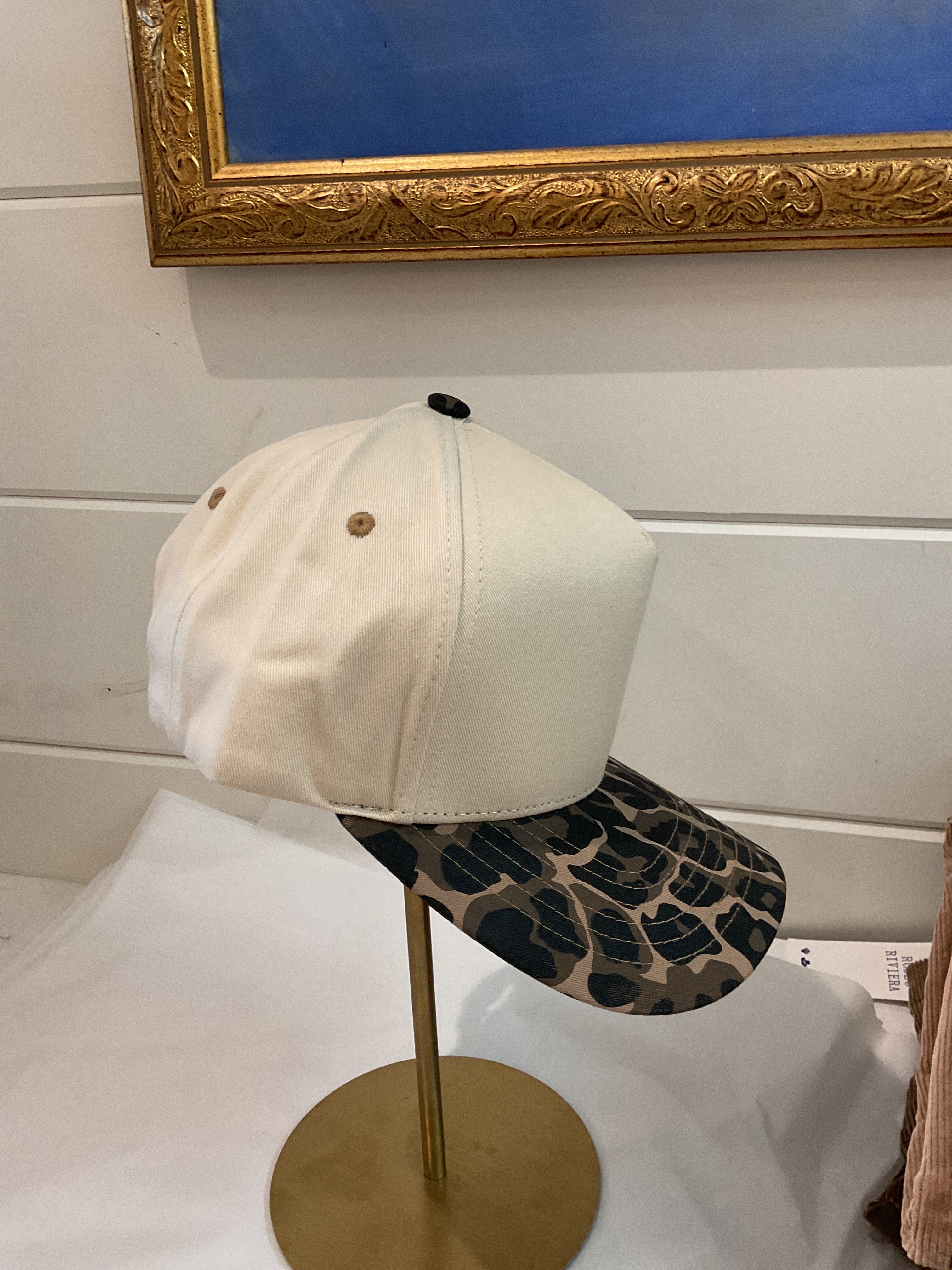 Cheetah print trucker hat