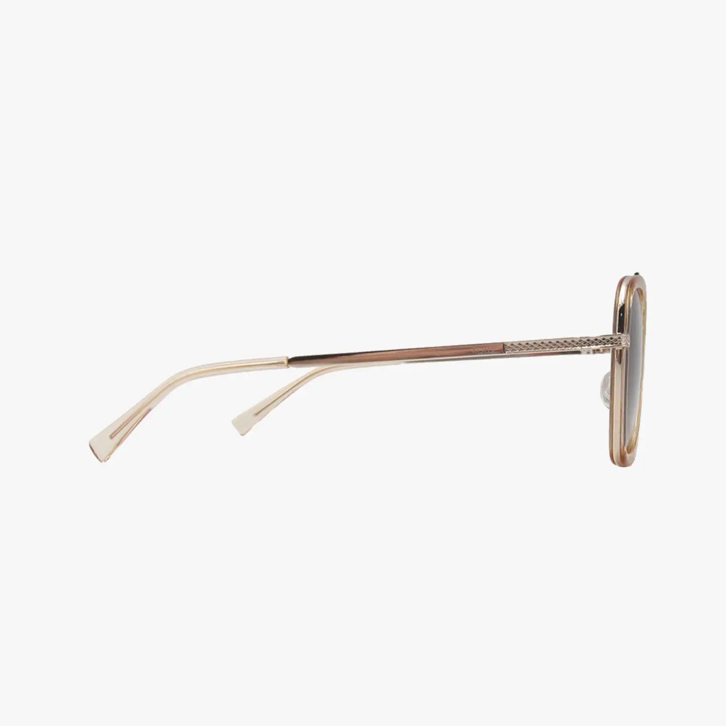 Lex Champagne Polarized Navigator Metal Sunglasses