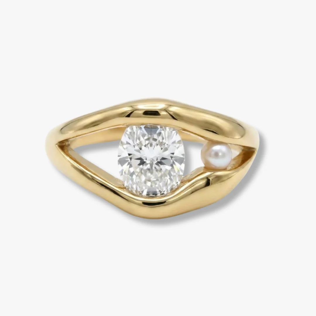 Collete Oval East West Diamond Ring