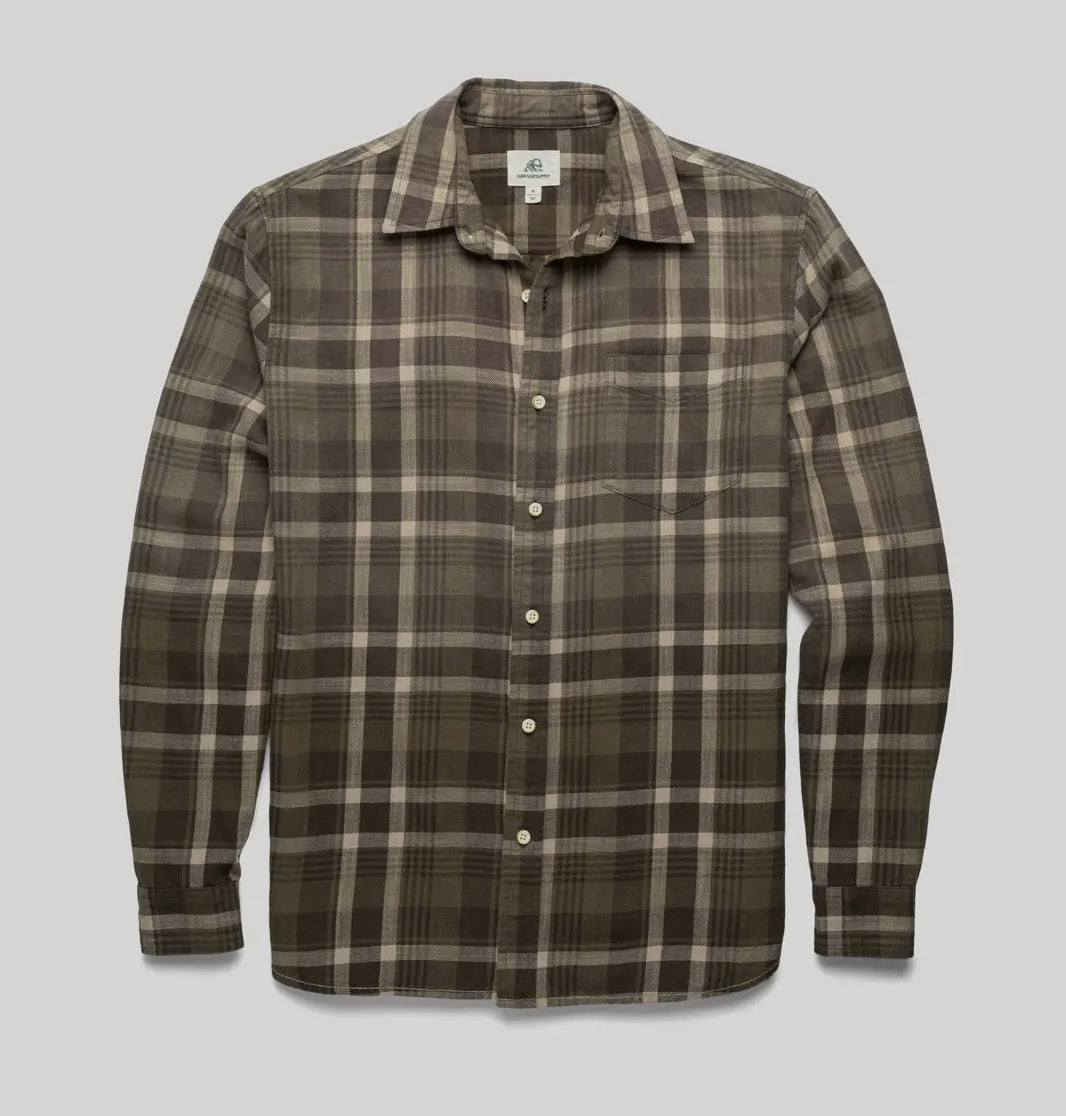 Brian ombré plaid shirt- Green Combo