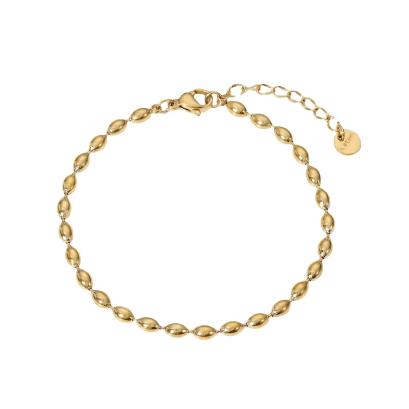Charleston Rice Bead Gold Bracelet