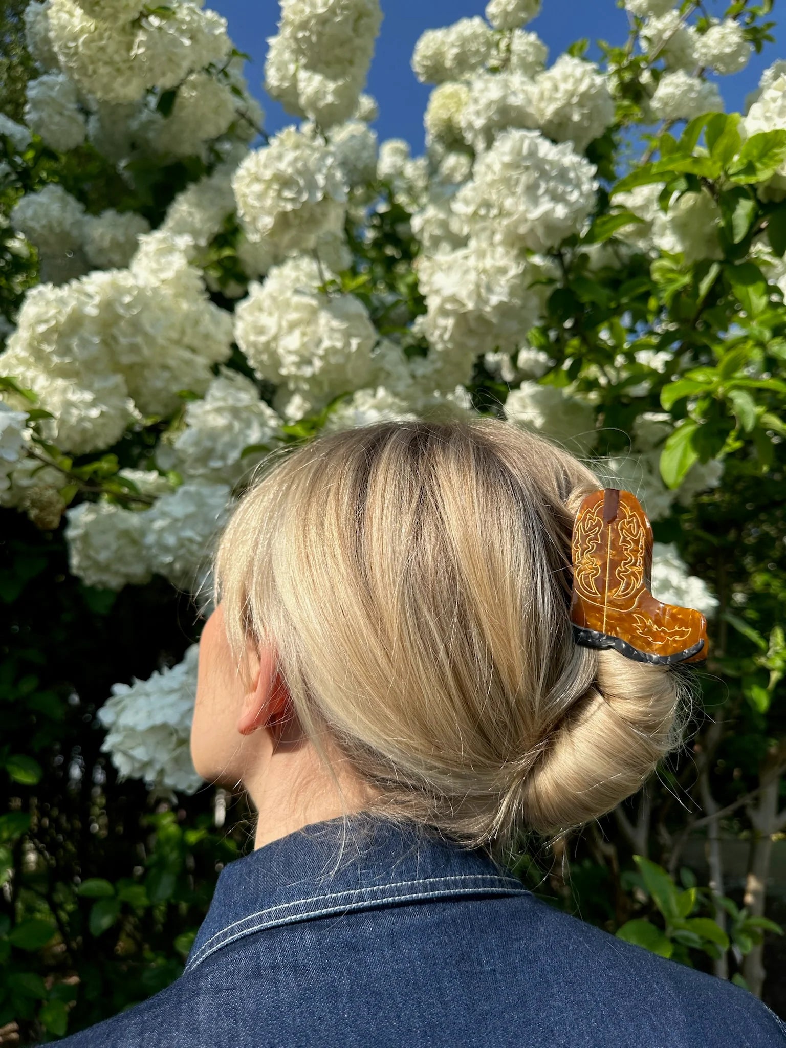 Hand-painted Cowboy Boot Claw Hair Clip | Eco-Friendly