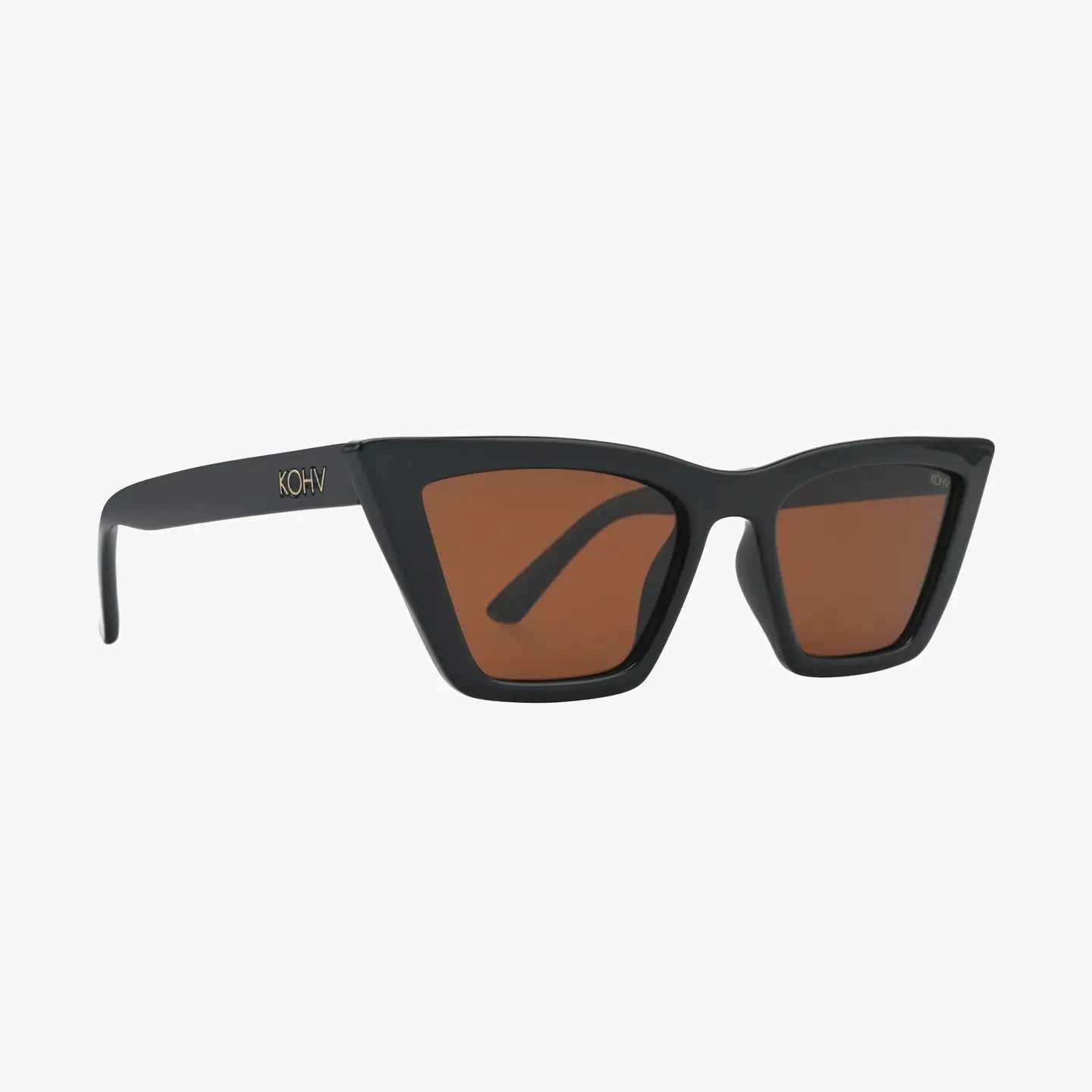 Bay Midnight Amber Polarized Women's Cat Eye Sunglasses
