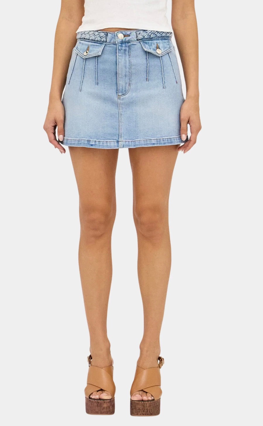 Braided High Line Mini Skirt