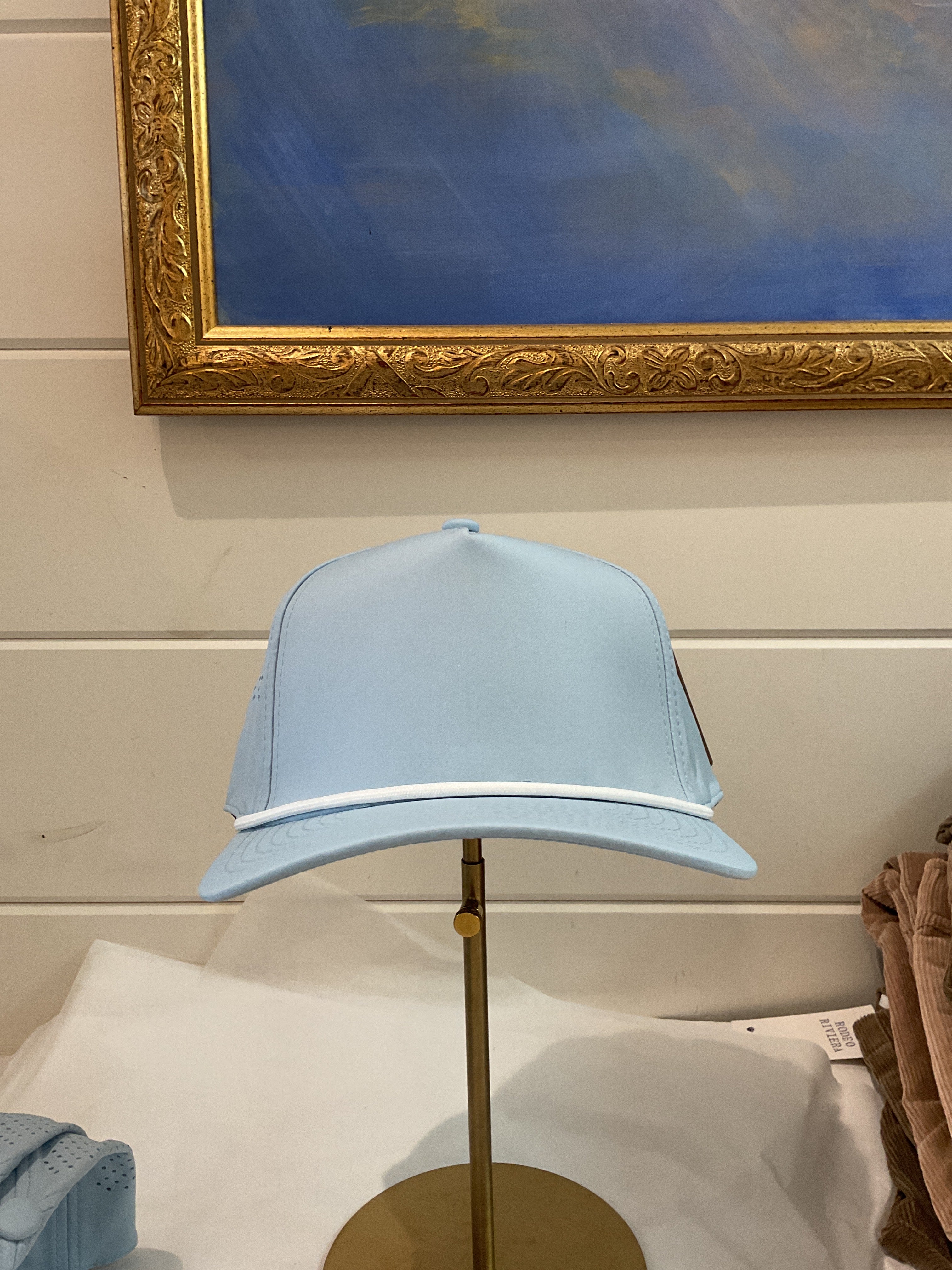 Light blue trucker hat