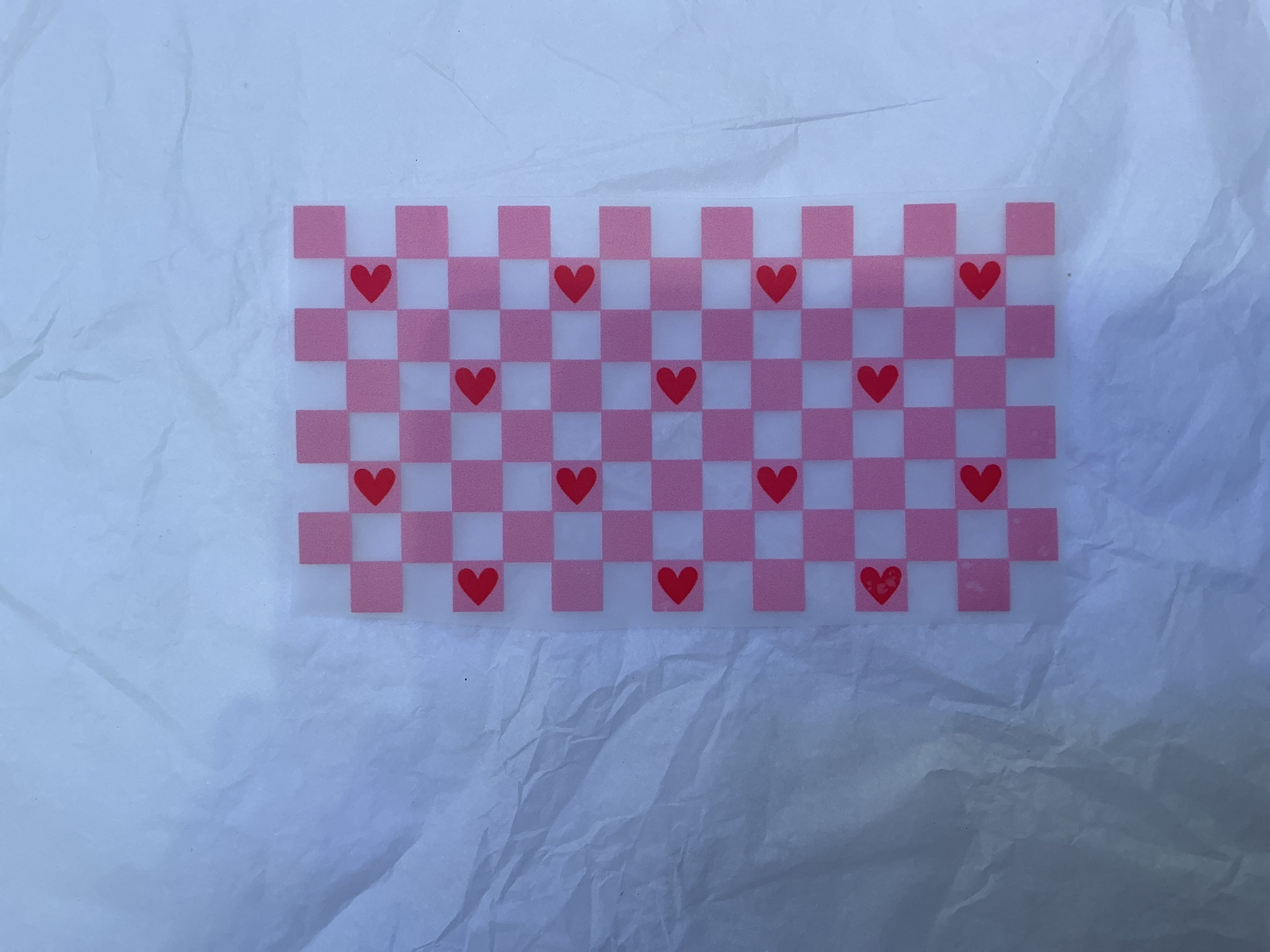 Pink checkered heart