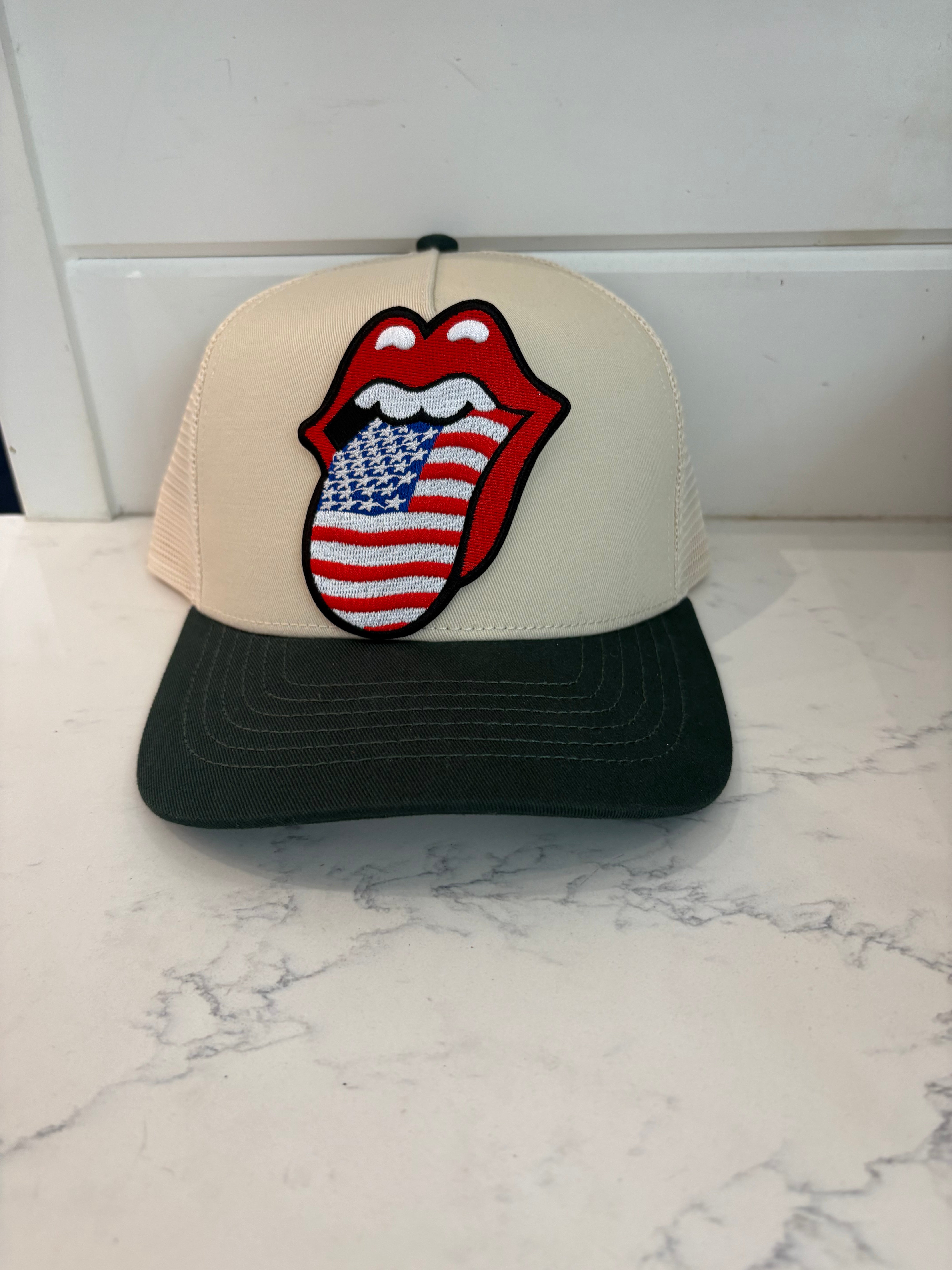 Flag Tongue Lip Patch