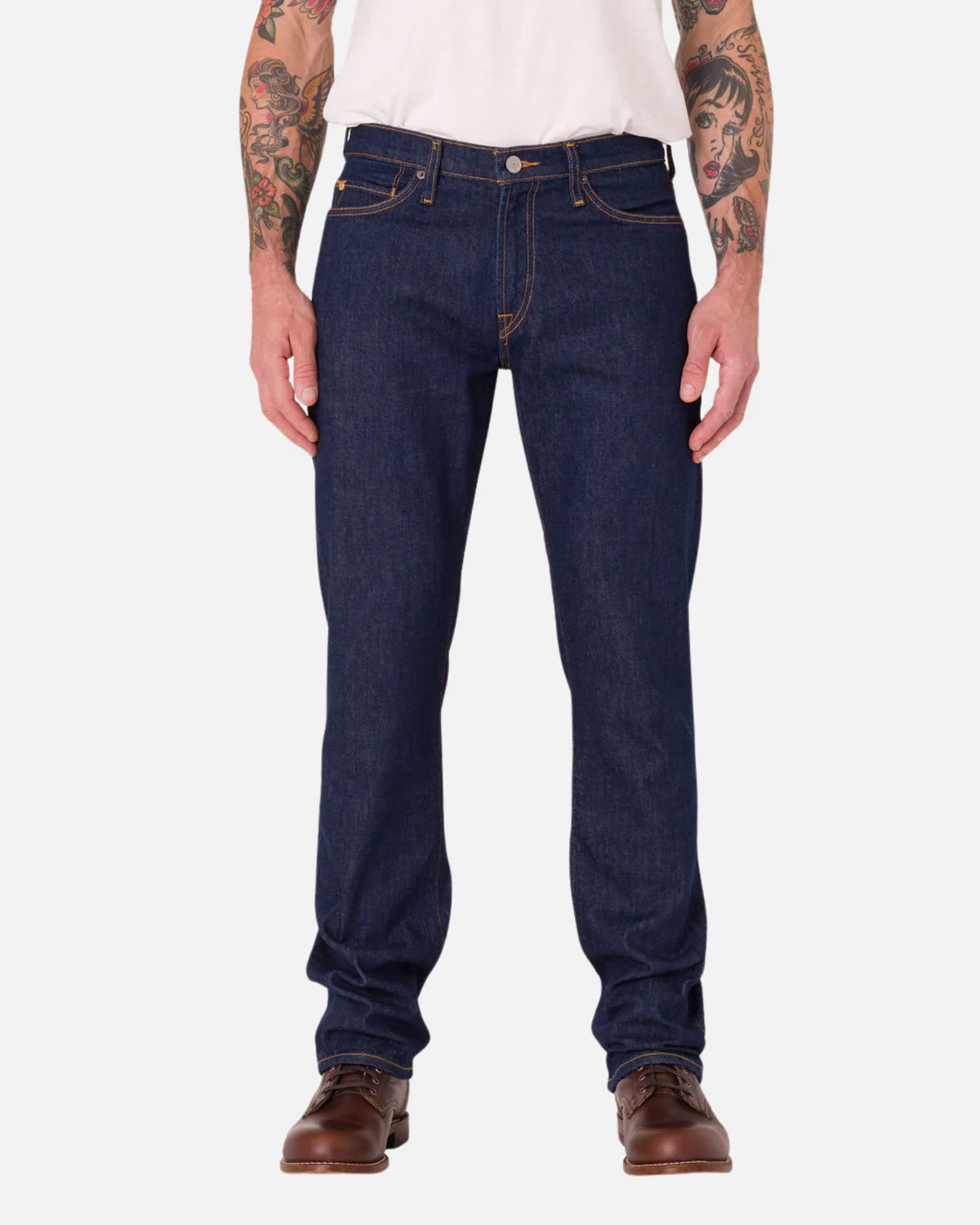Athletic Straight Denim Jeans - Dark Rinse