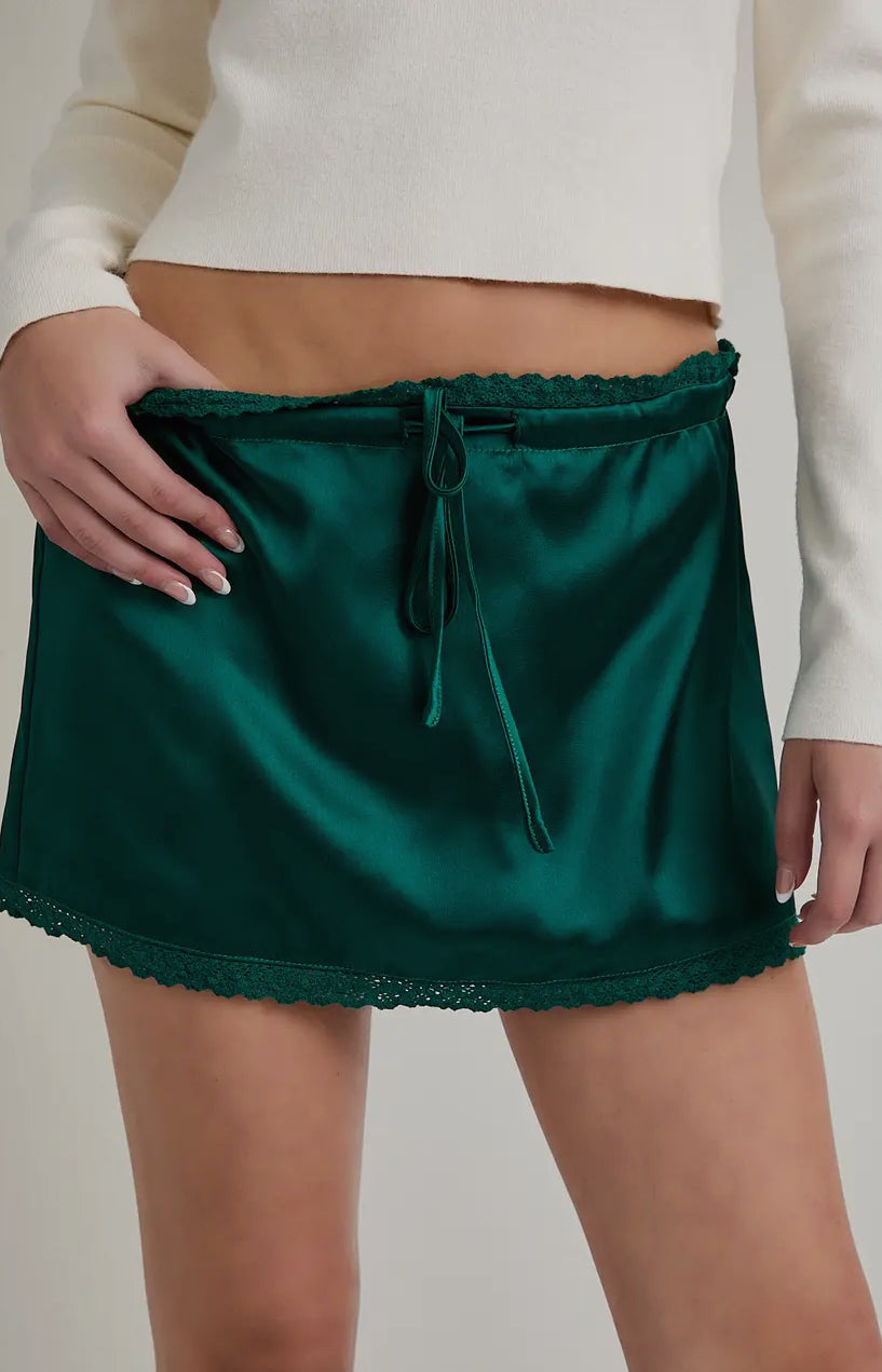 Satin Micro Skirt