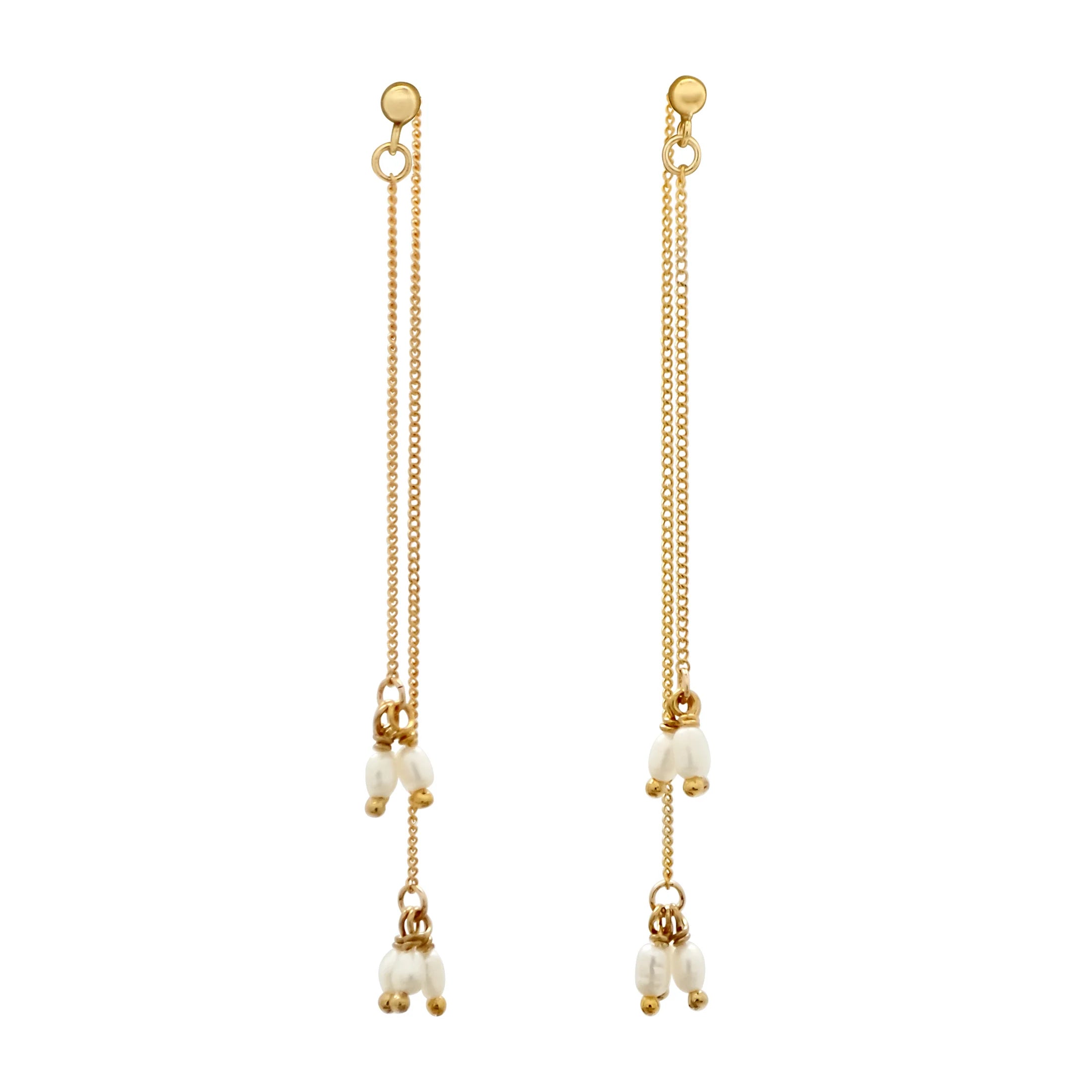Chandelier Earrings - White Pearl