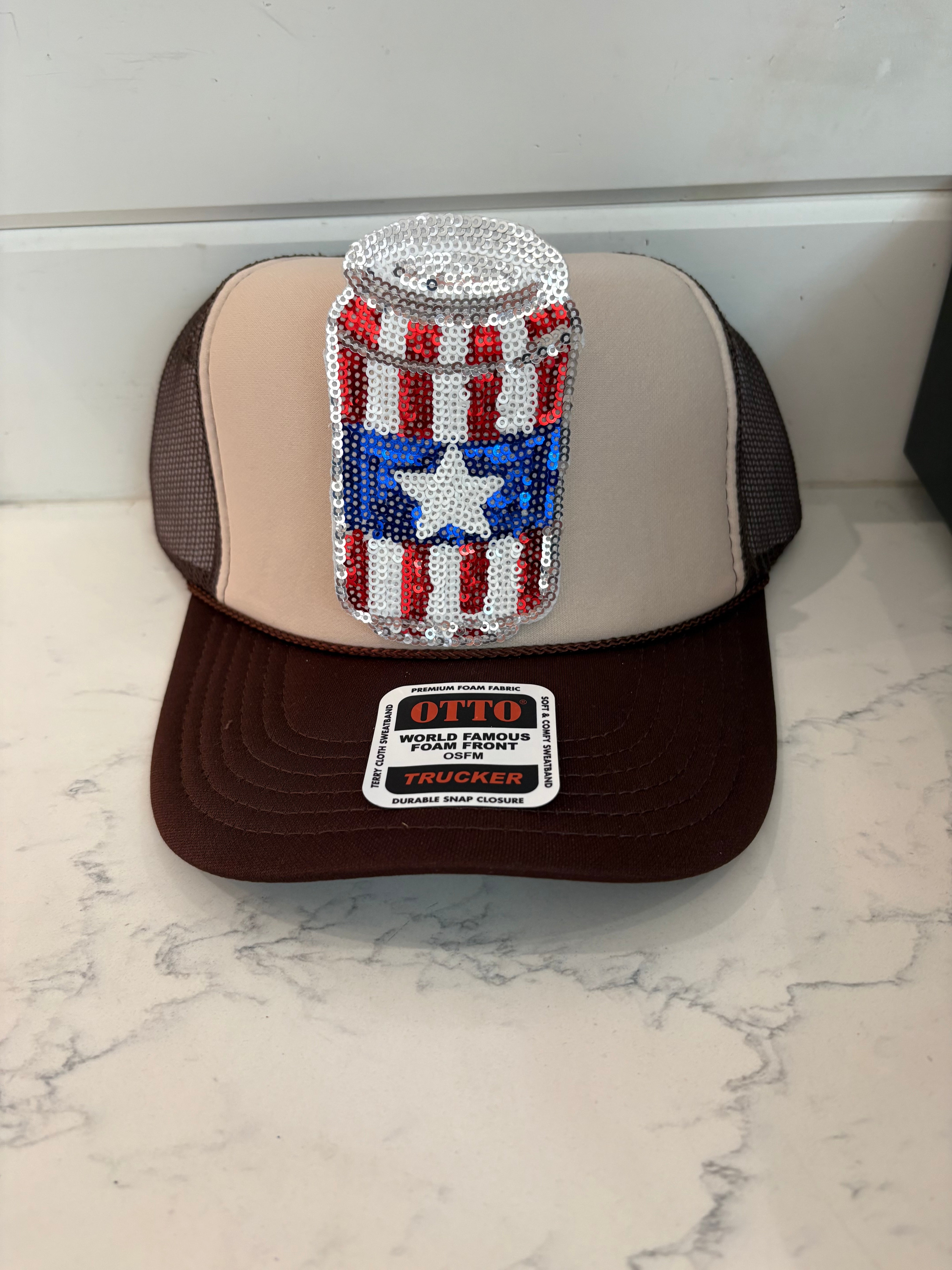 Soda American sequin Can Patch