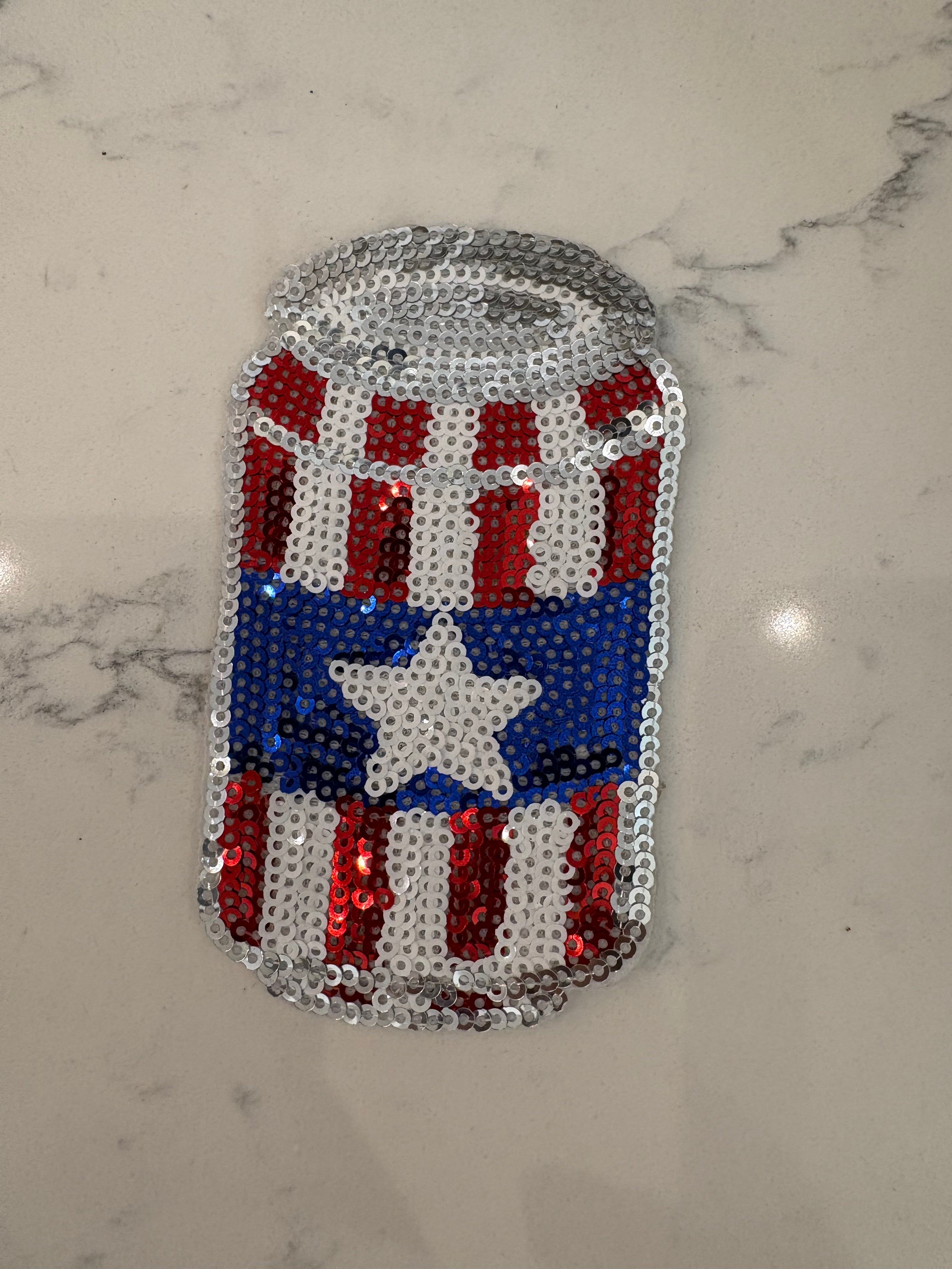 Soda American sequin Can Patch