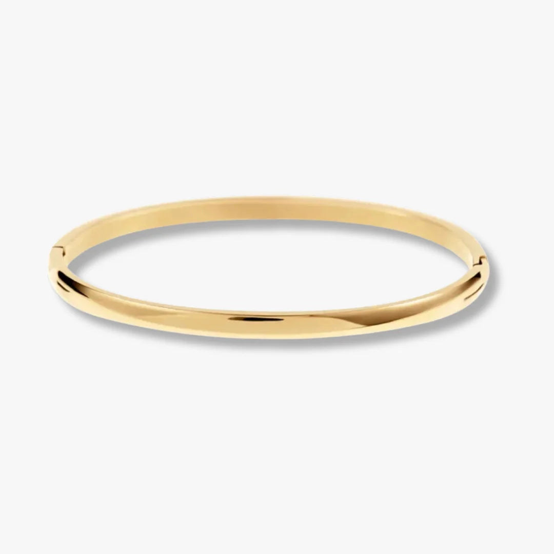 Estelle Plain Gold Bangle Bracelet