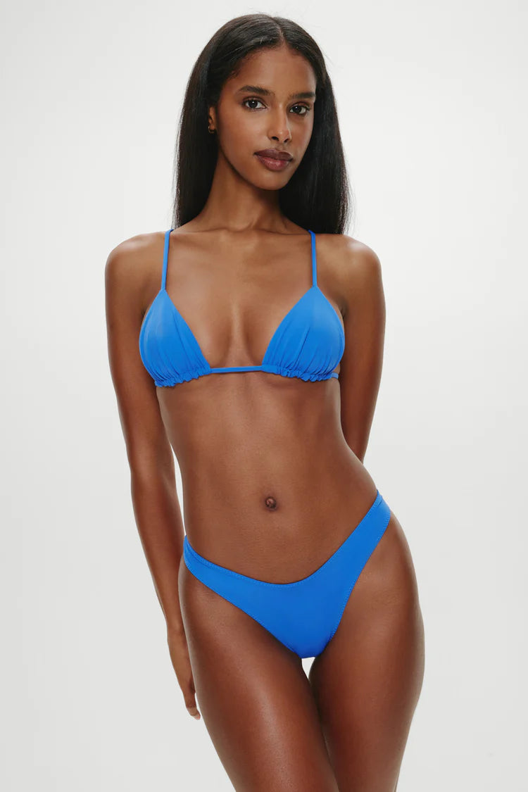 Lumia Skimpy Triangle Bikini Top- Lake Blue