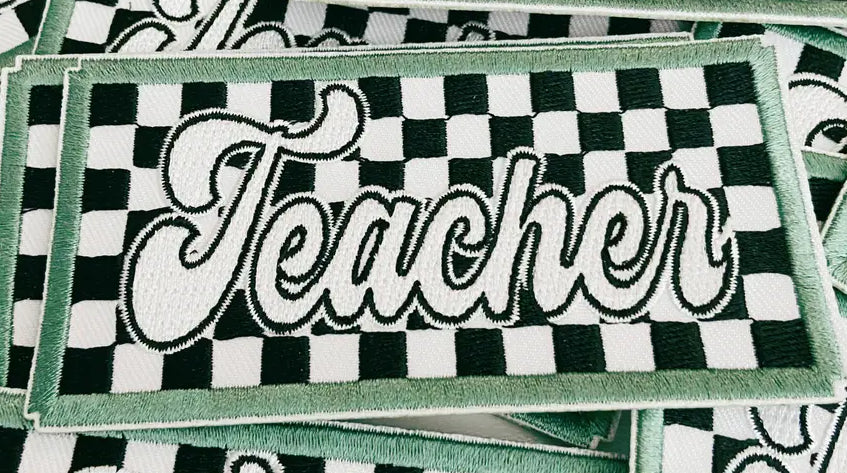 Checkered Teacher Patch