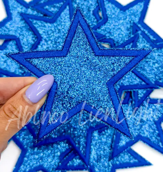 Blue Sparkle Star Patch