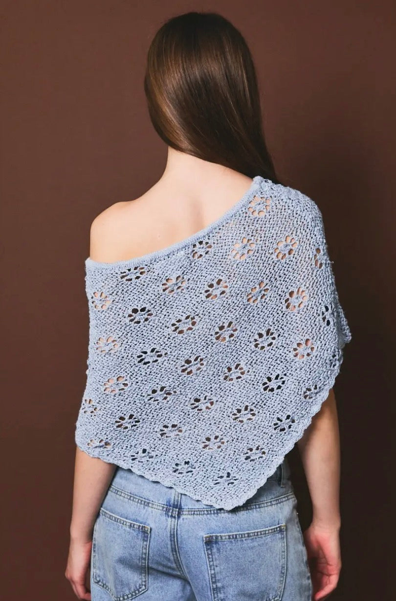 Seafoam Sweater Poncho