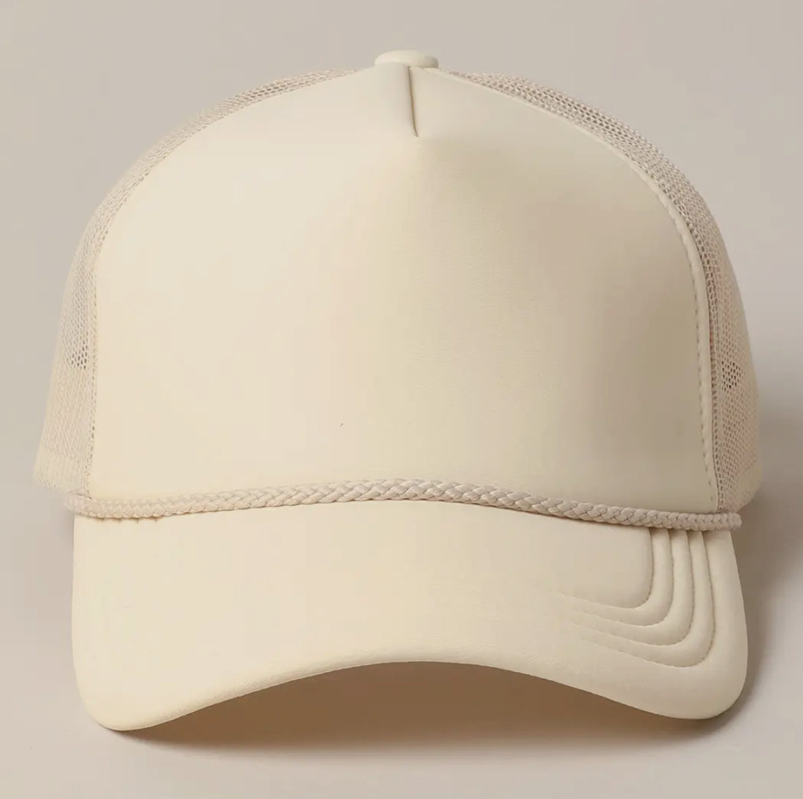 Kbethos Plain foam rope mesh trucker hat