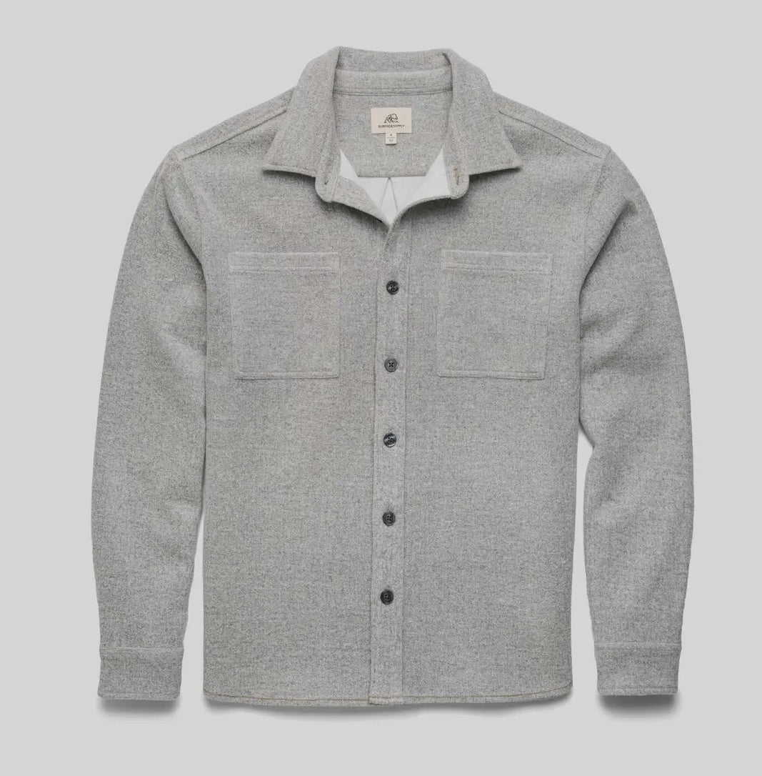 Louis soft textured over shirt - heather gray