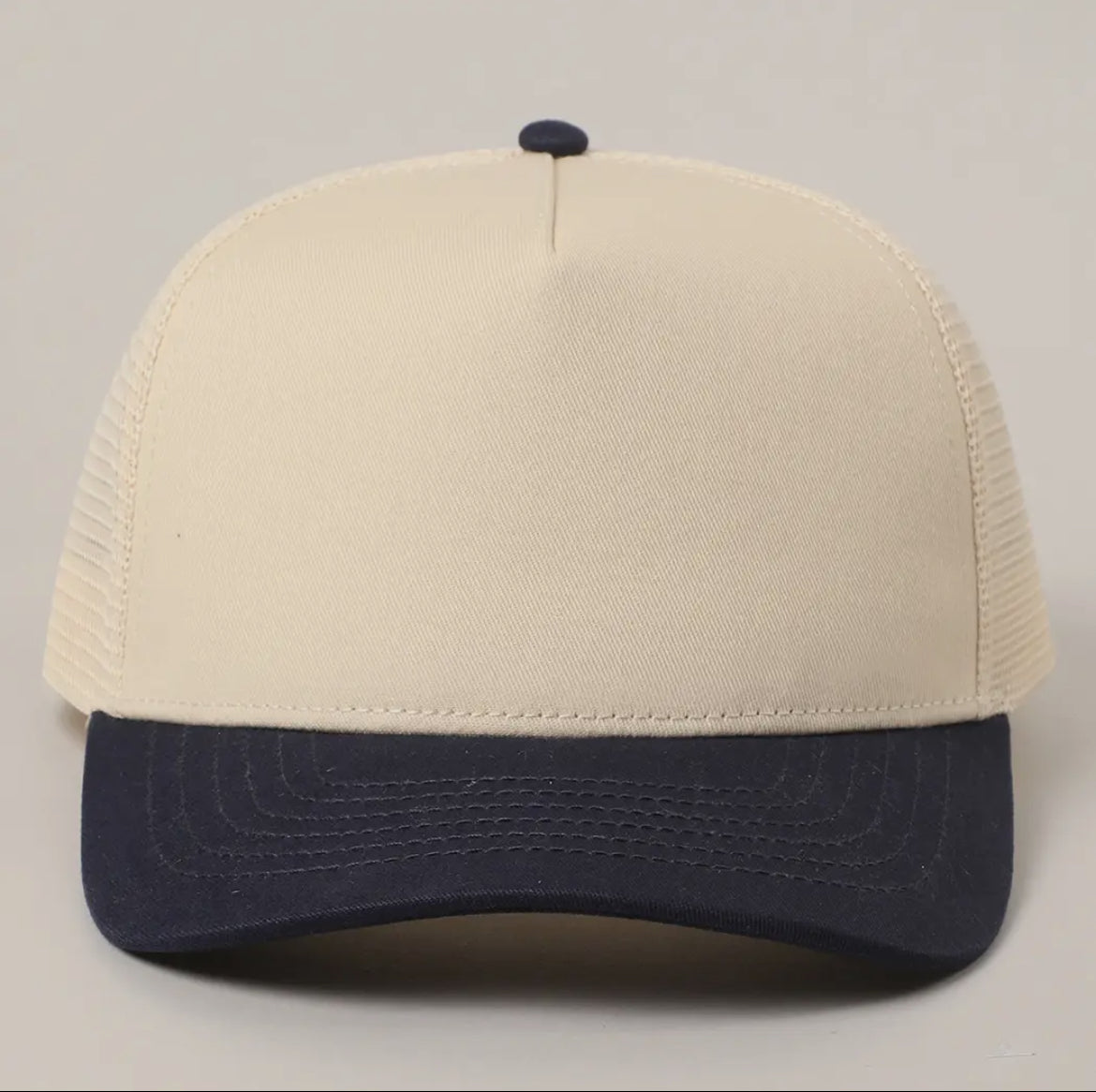 Newhatten Two Tone Canvas Mesh Trucker Hat