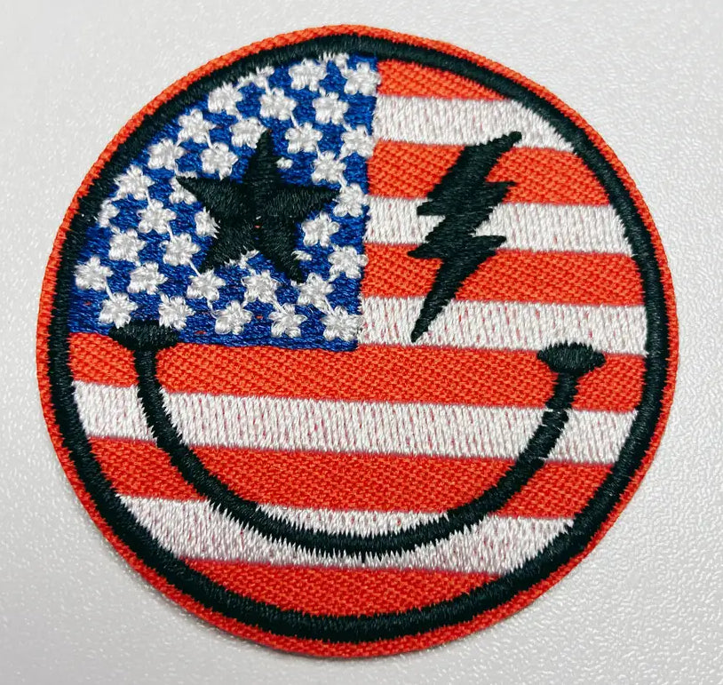 USA Smiley Face Patch