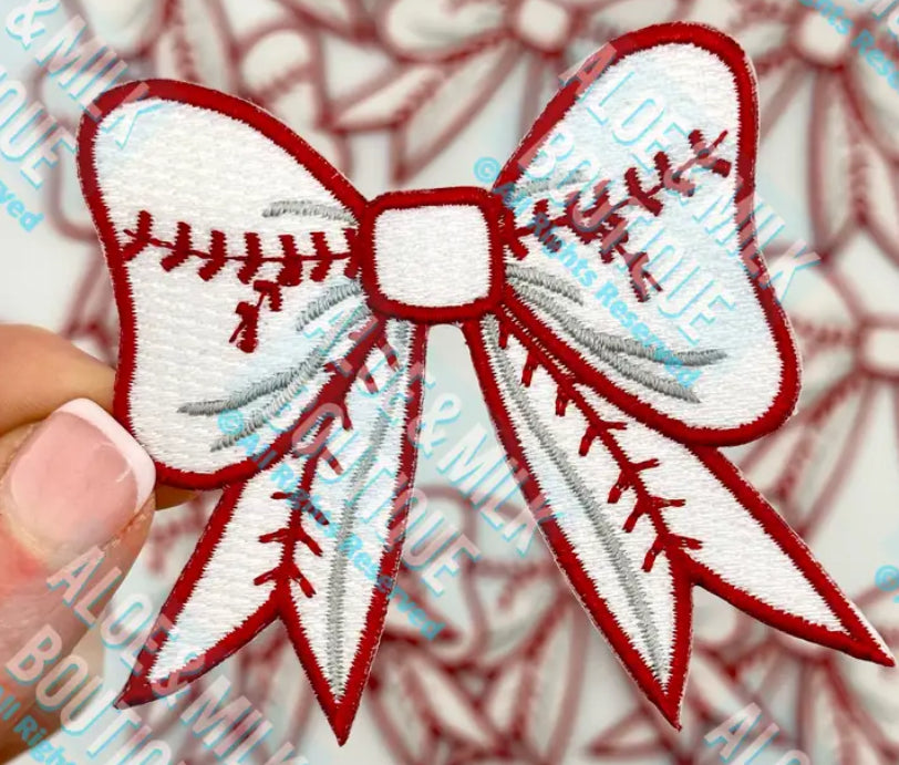 Baseball Bow Patch