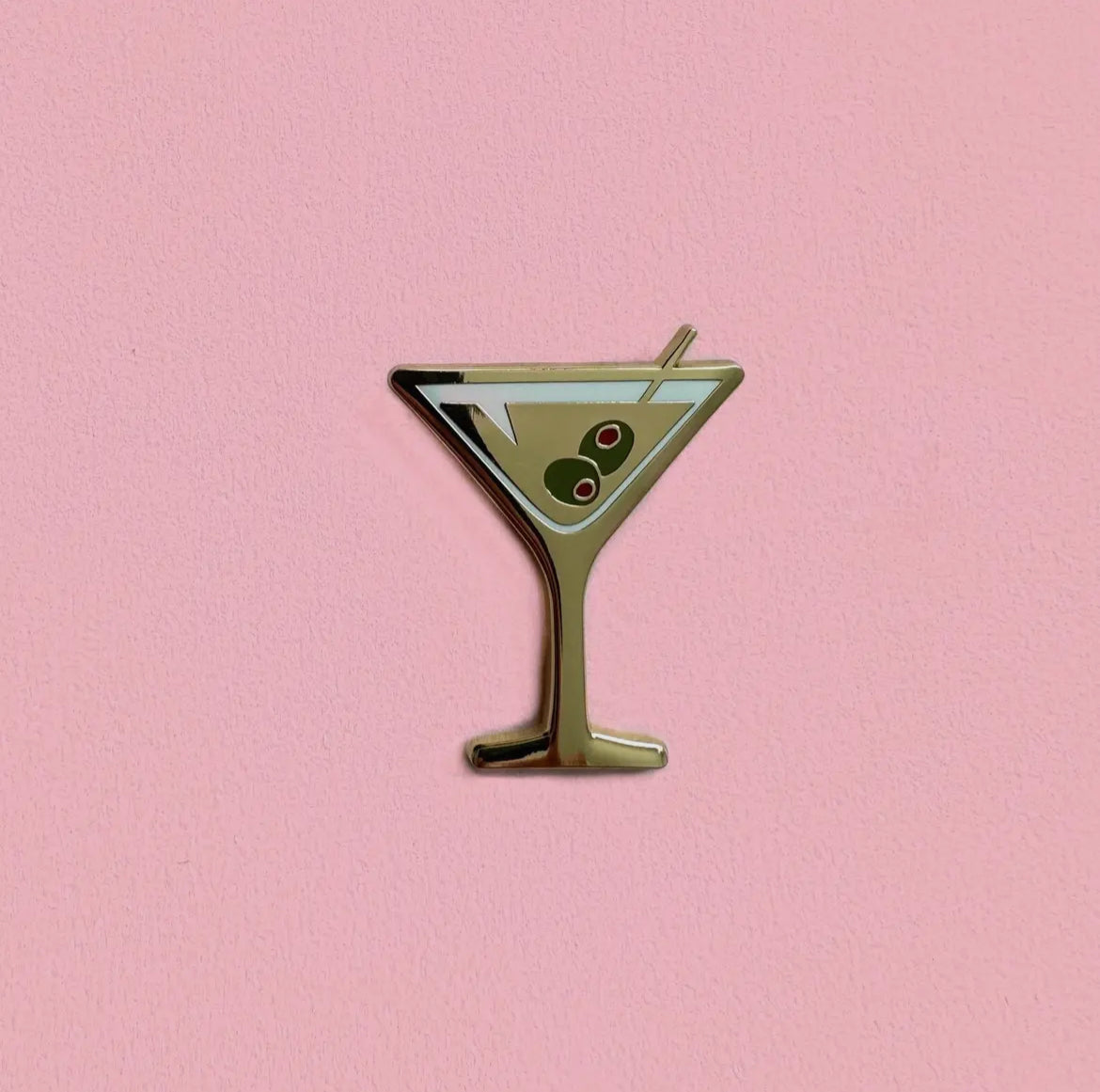 Martini with 2 olives pin